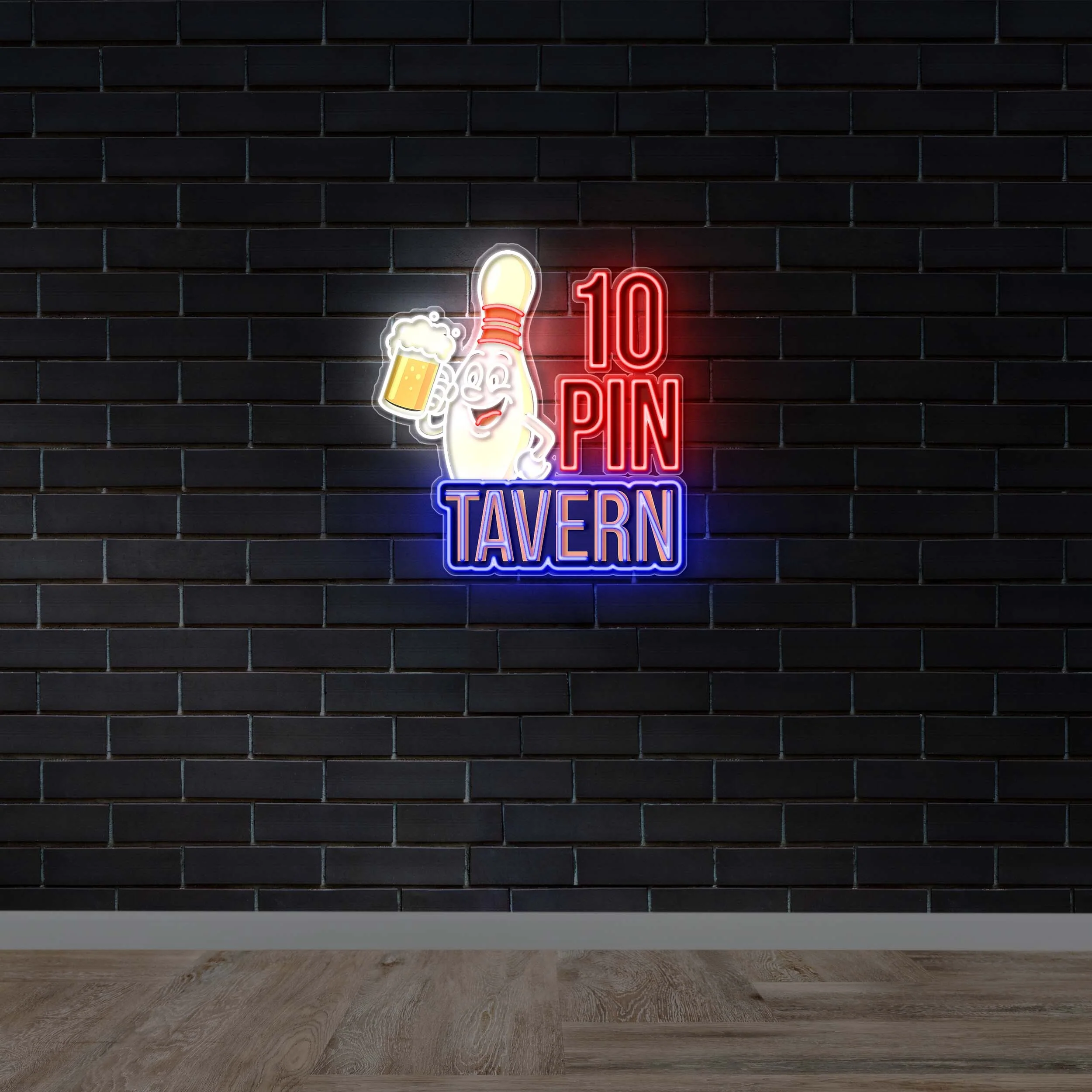 10 PIN TAVERN | Smaller Version  - Premium Neon Artwork - Image 2