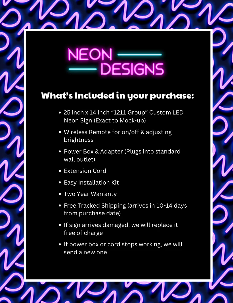 1211 Group - Premium Neon Artwork - Image 2