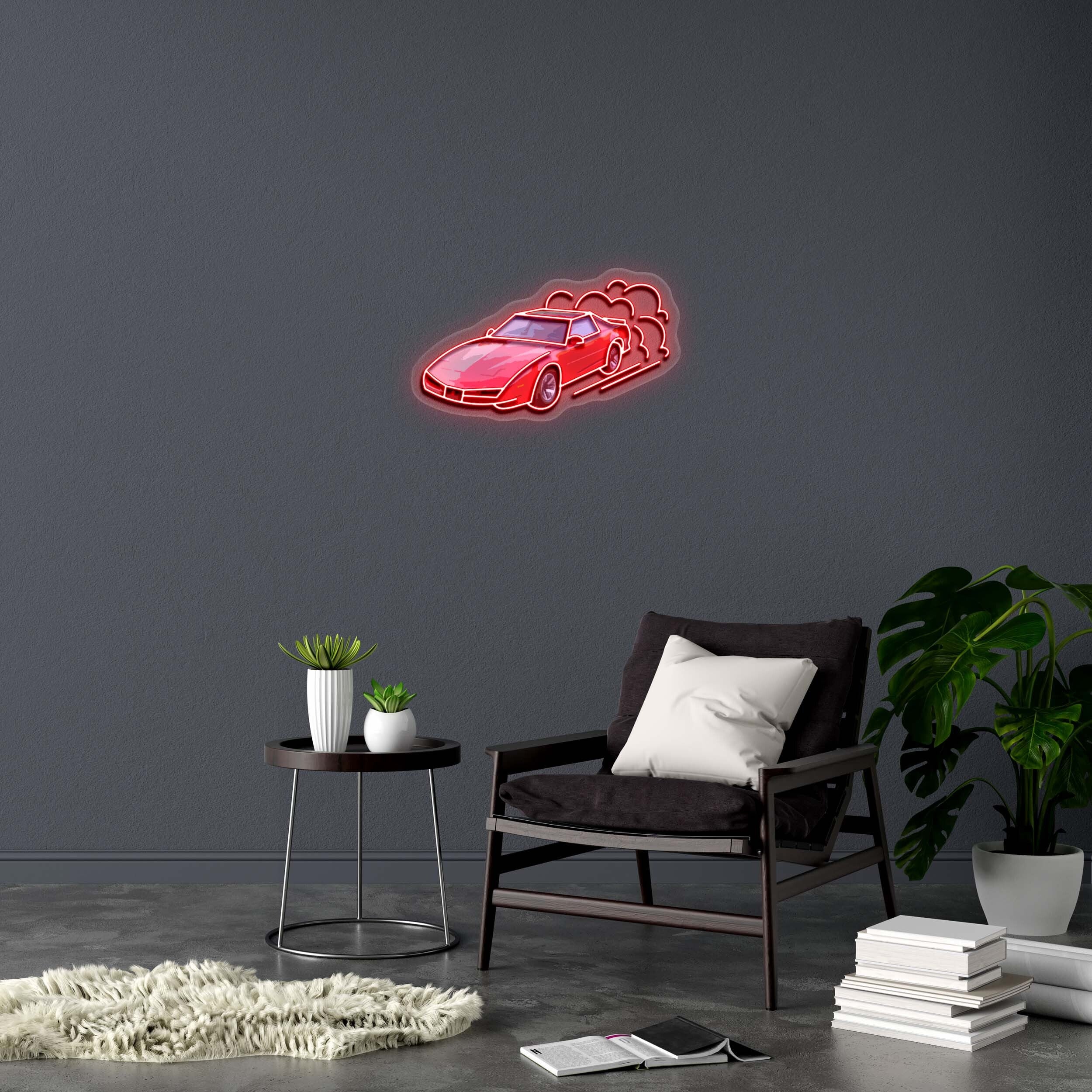 1991 Pontiac Firebird - Premium Neon Artwork