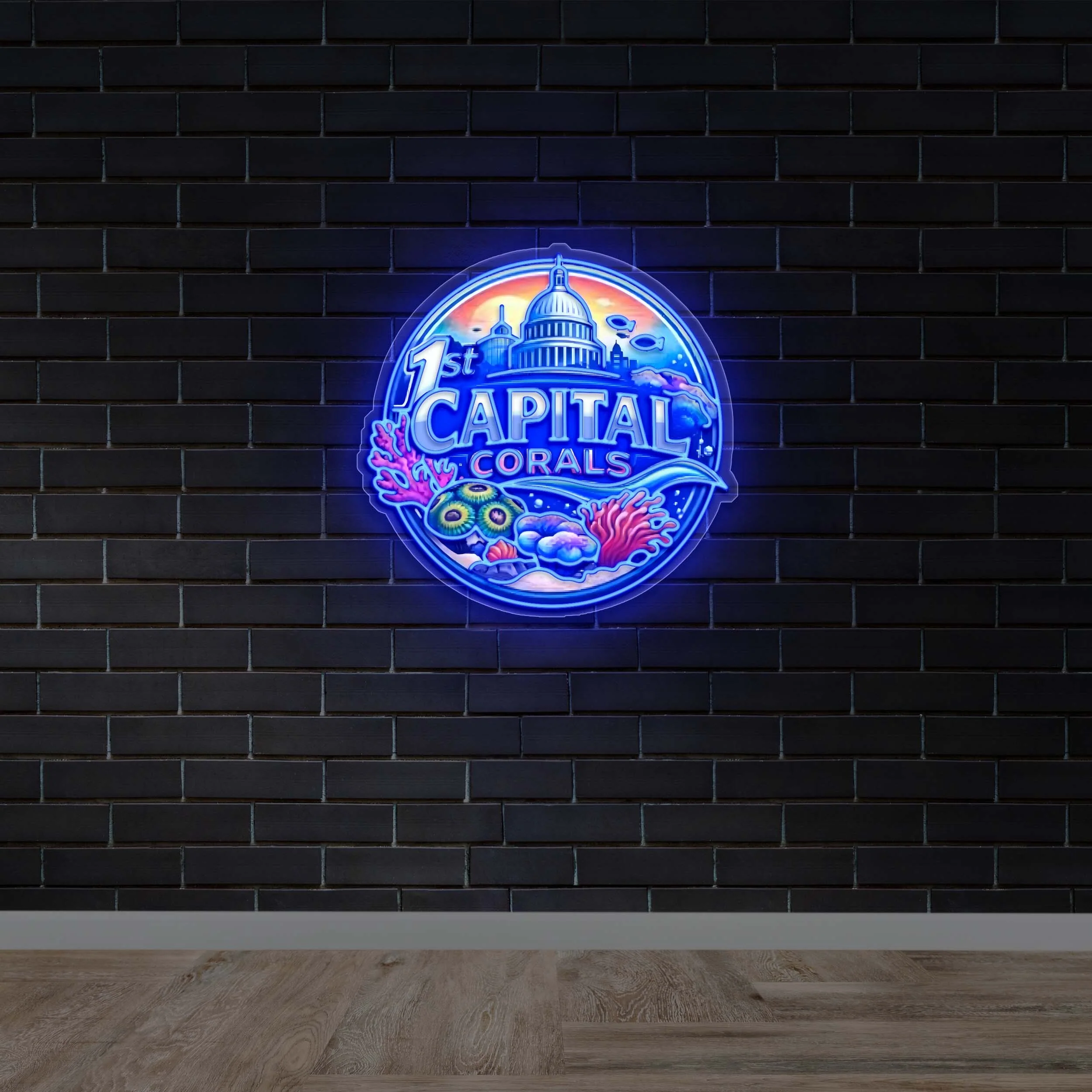 1st Capital Corals - Premium Neon Artwork