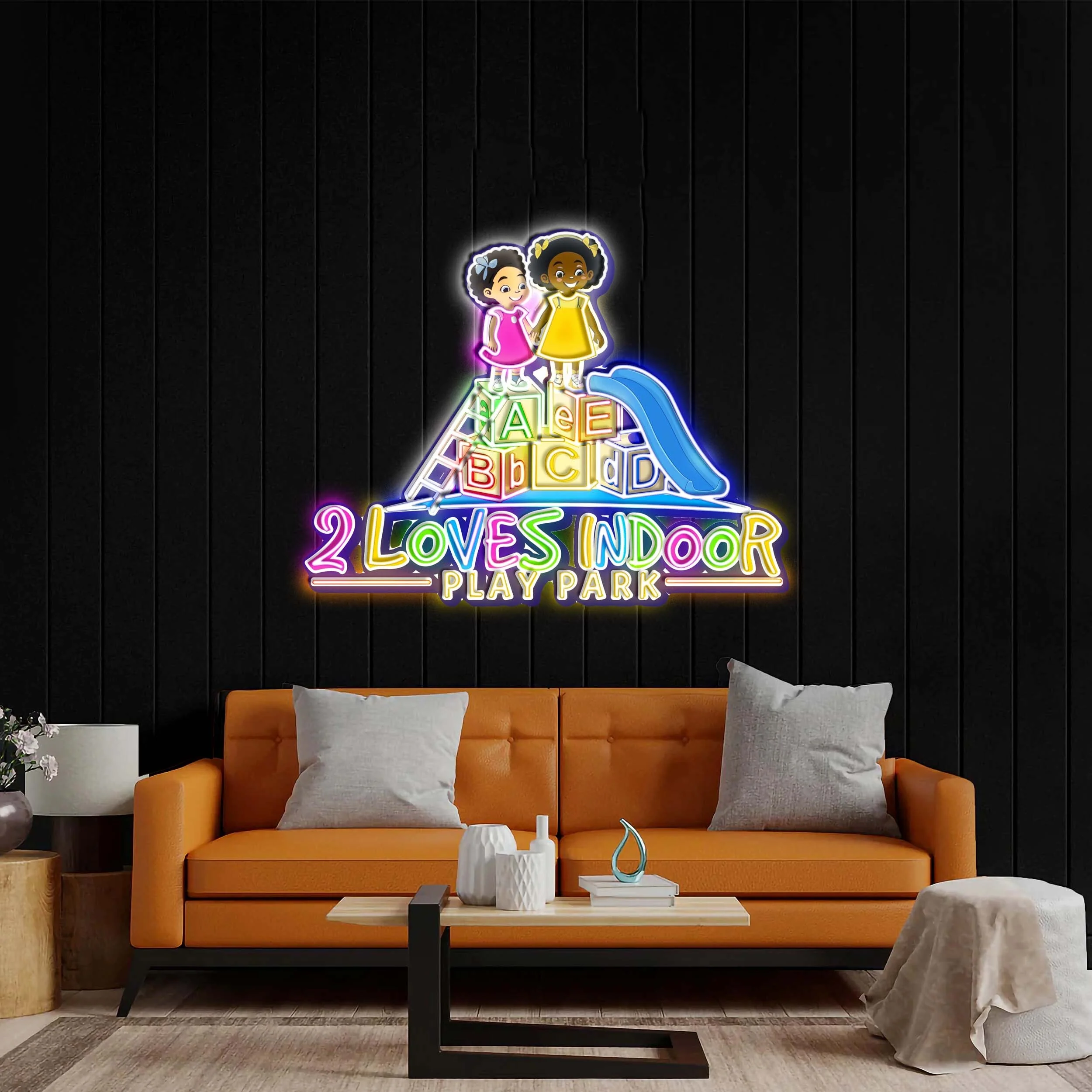 2 LOVES INDOOR - Premium Neon Artwork