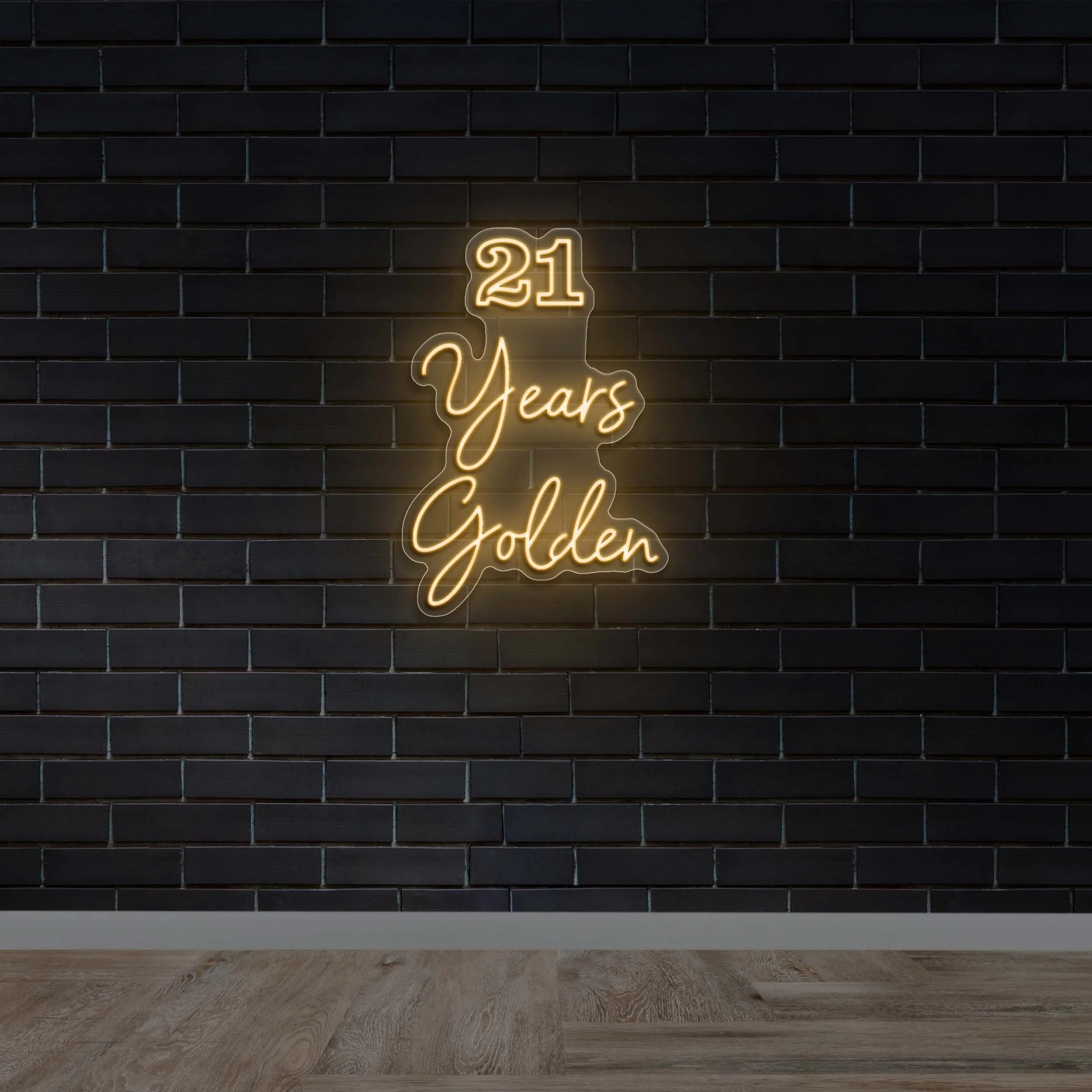 21 Years Golden - Premium Neon Artwork