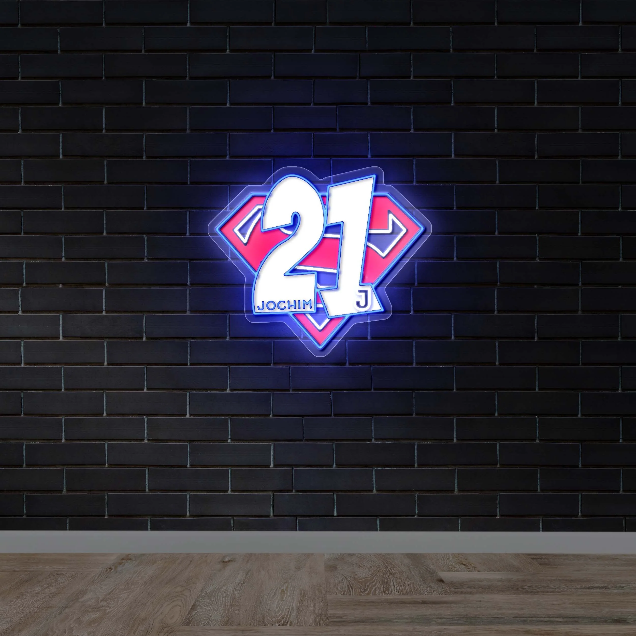 21J Superman Symbol – Premium Neon Artwork