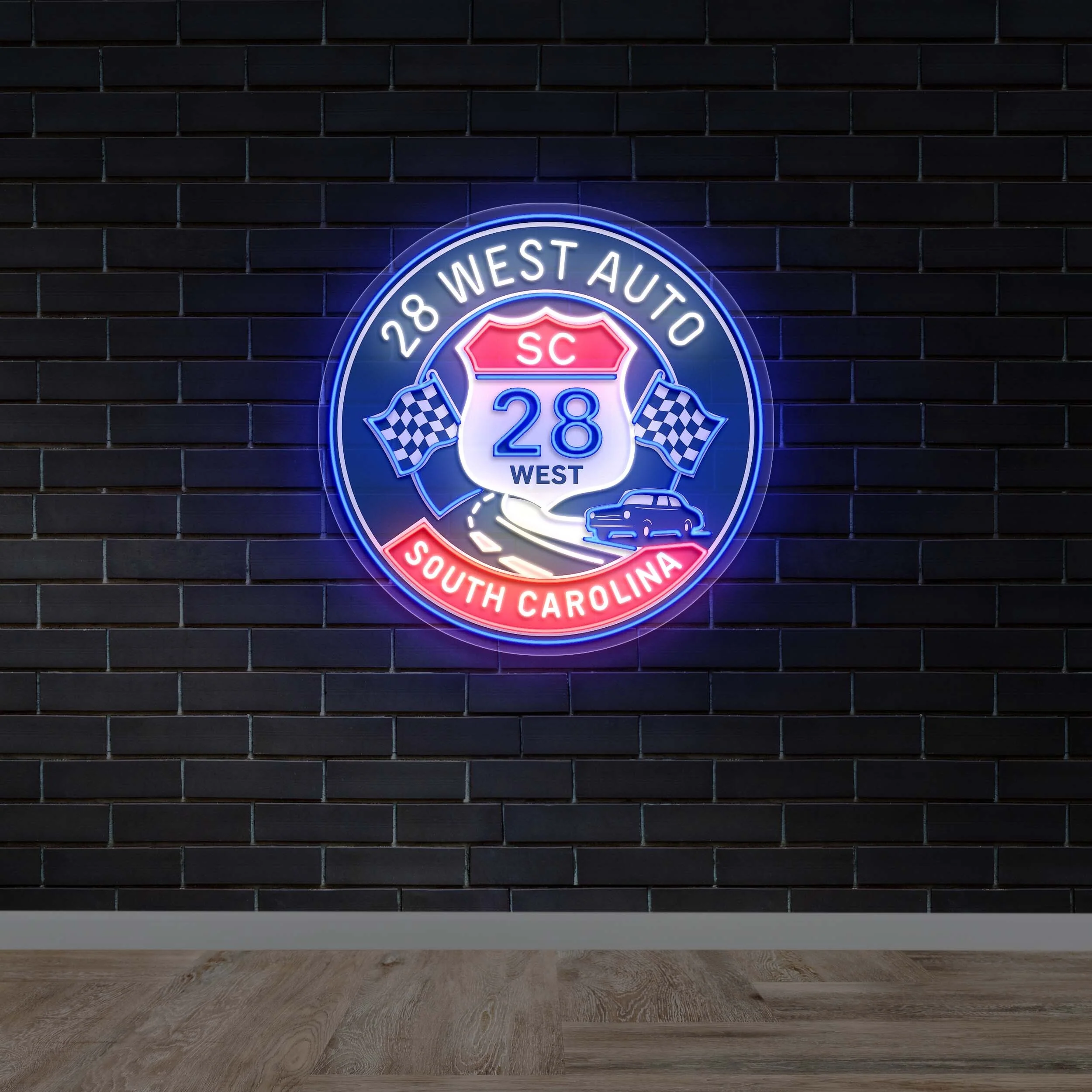 28 West Auto - Premium Neon Artwork