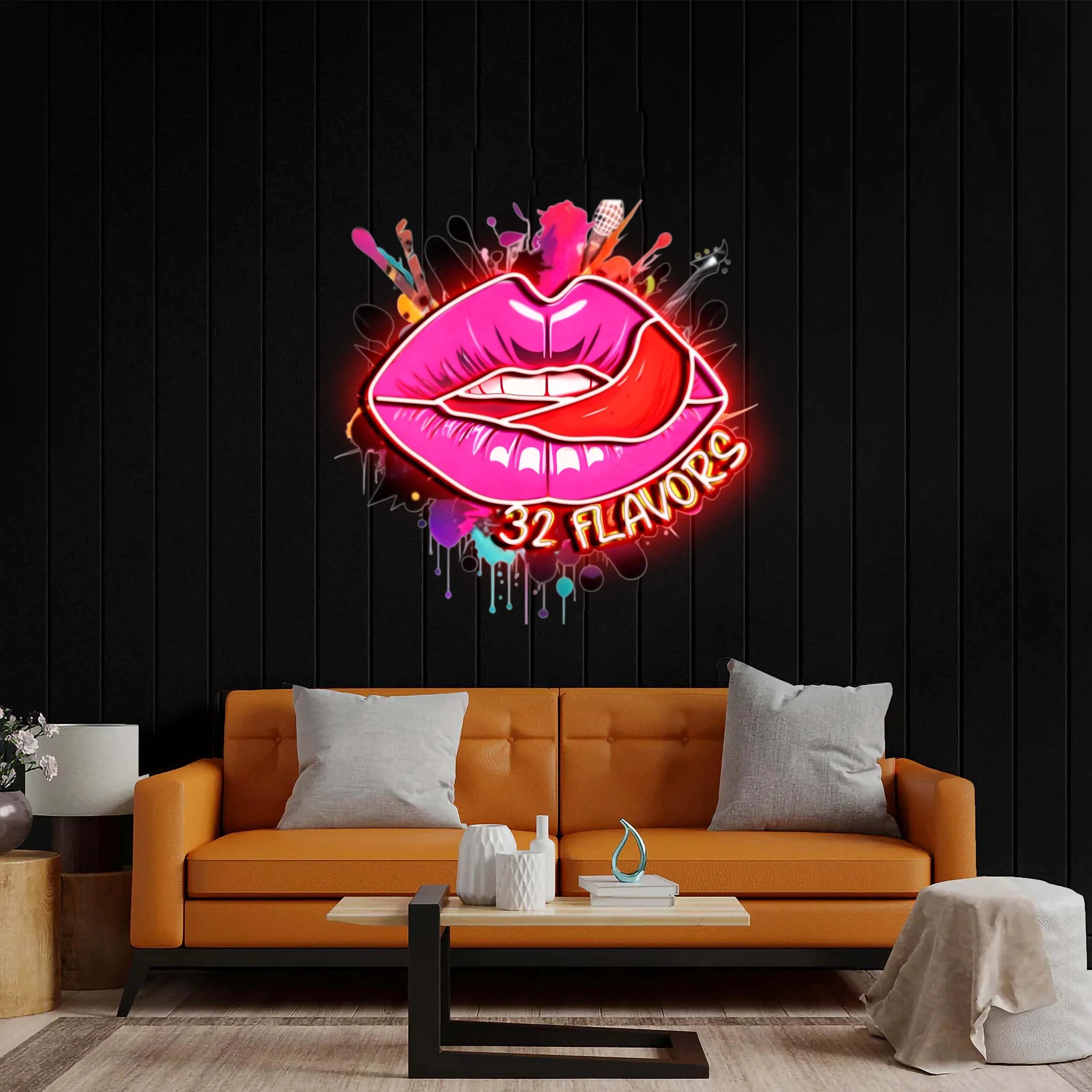 32 FLAVORS - Premium Neon Artwork