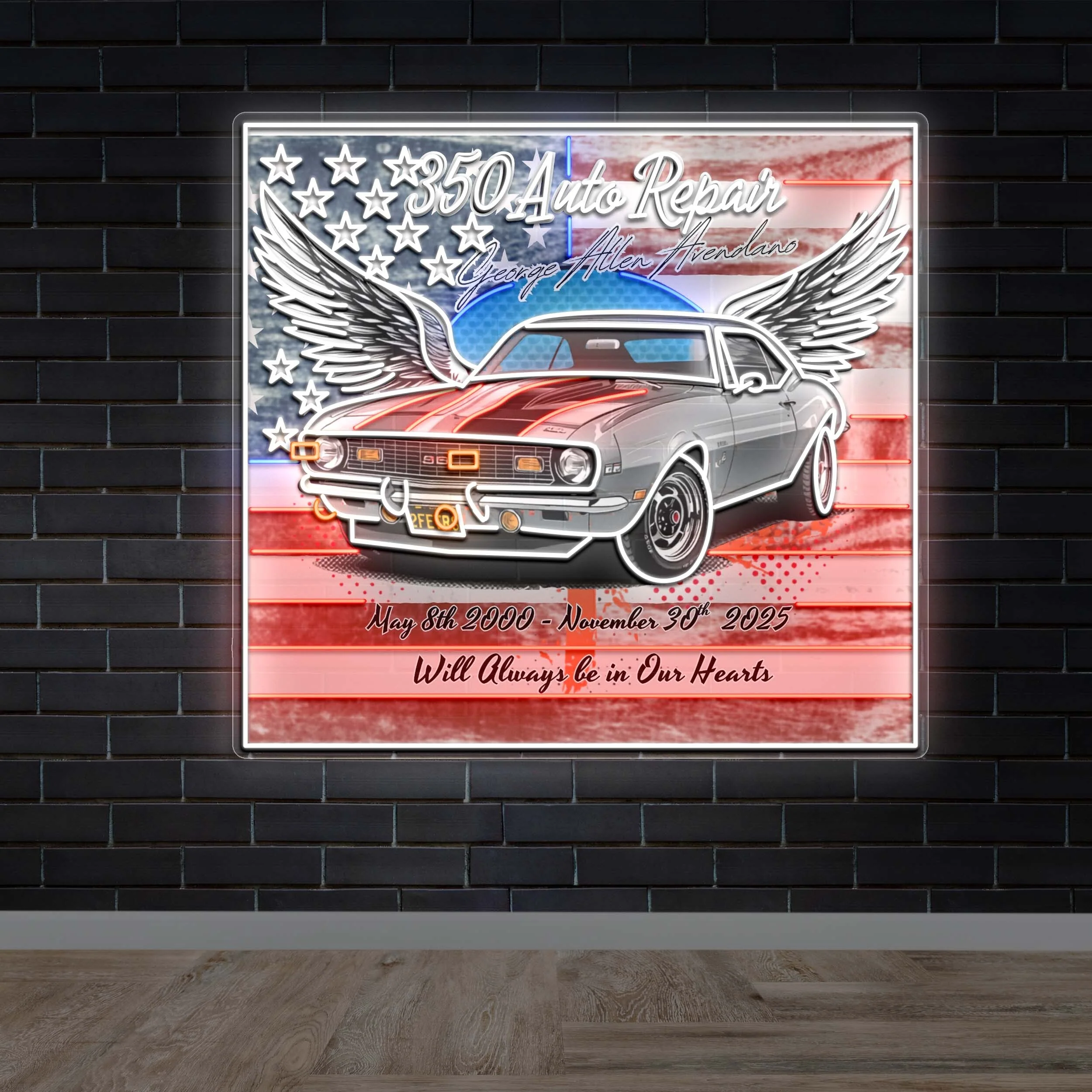 350 Auto Repair - Premium Neon Artwork