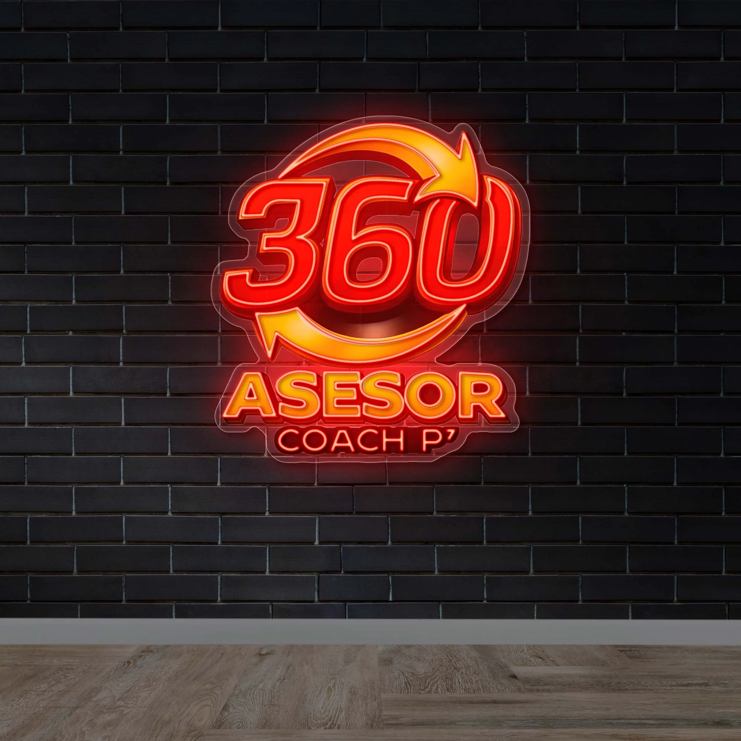 360 Asesor - Premium Neon Artwork