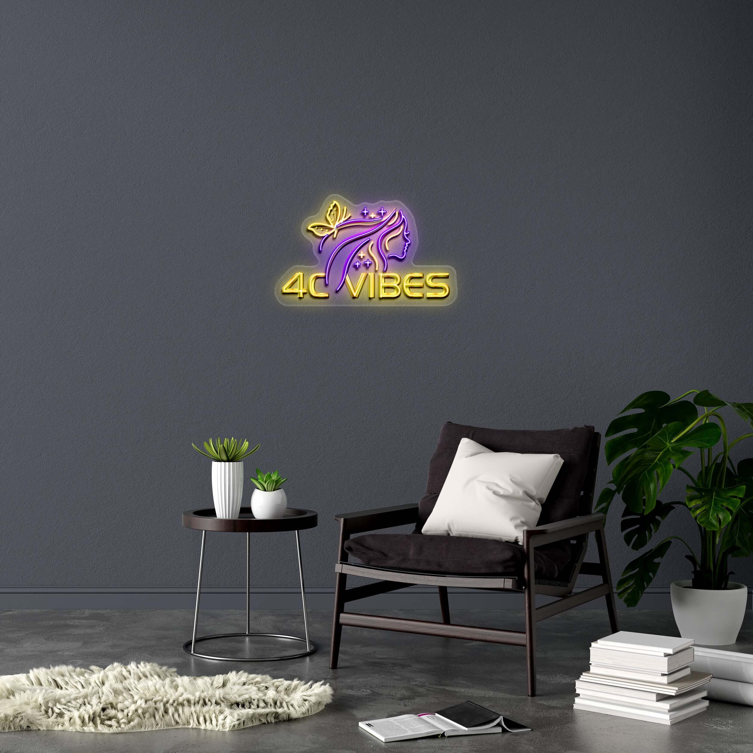 4C VIBES - Premium Neon Artwork