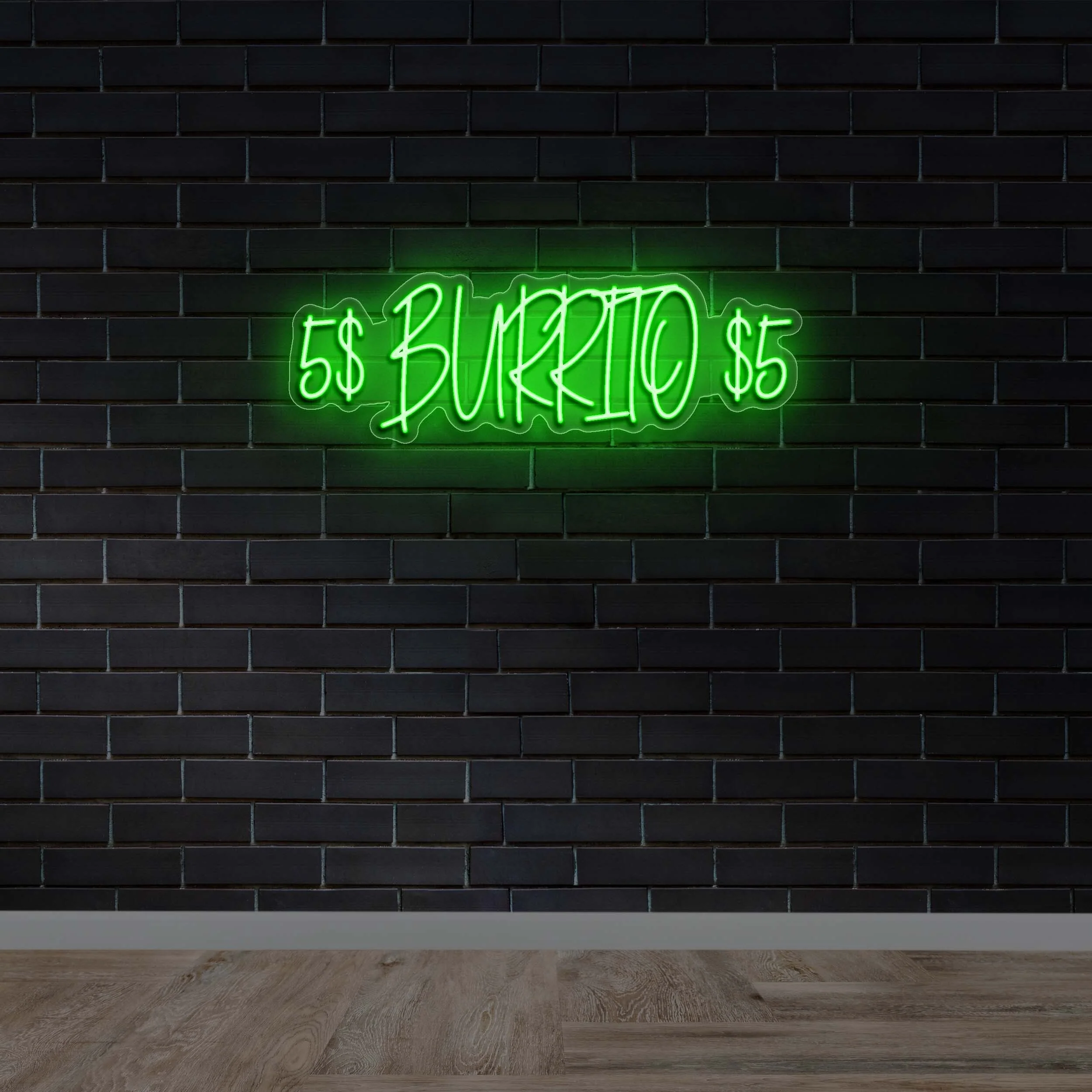 5$ BURRITO $5 - Premium Neon Artwork