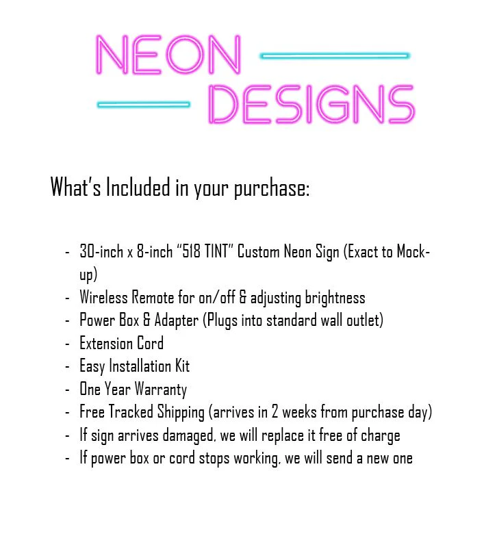 518 TINT - Premium Neon Artwork - Image 2