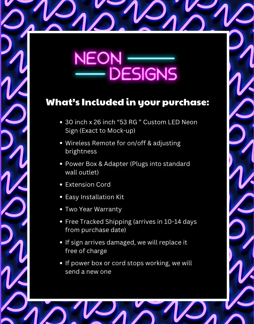 53 RG - Premium Neon Artwork - Image 2