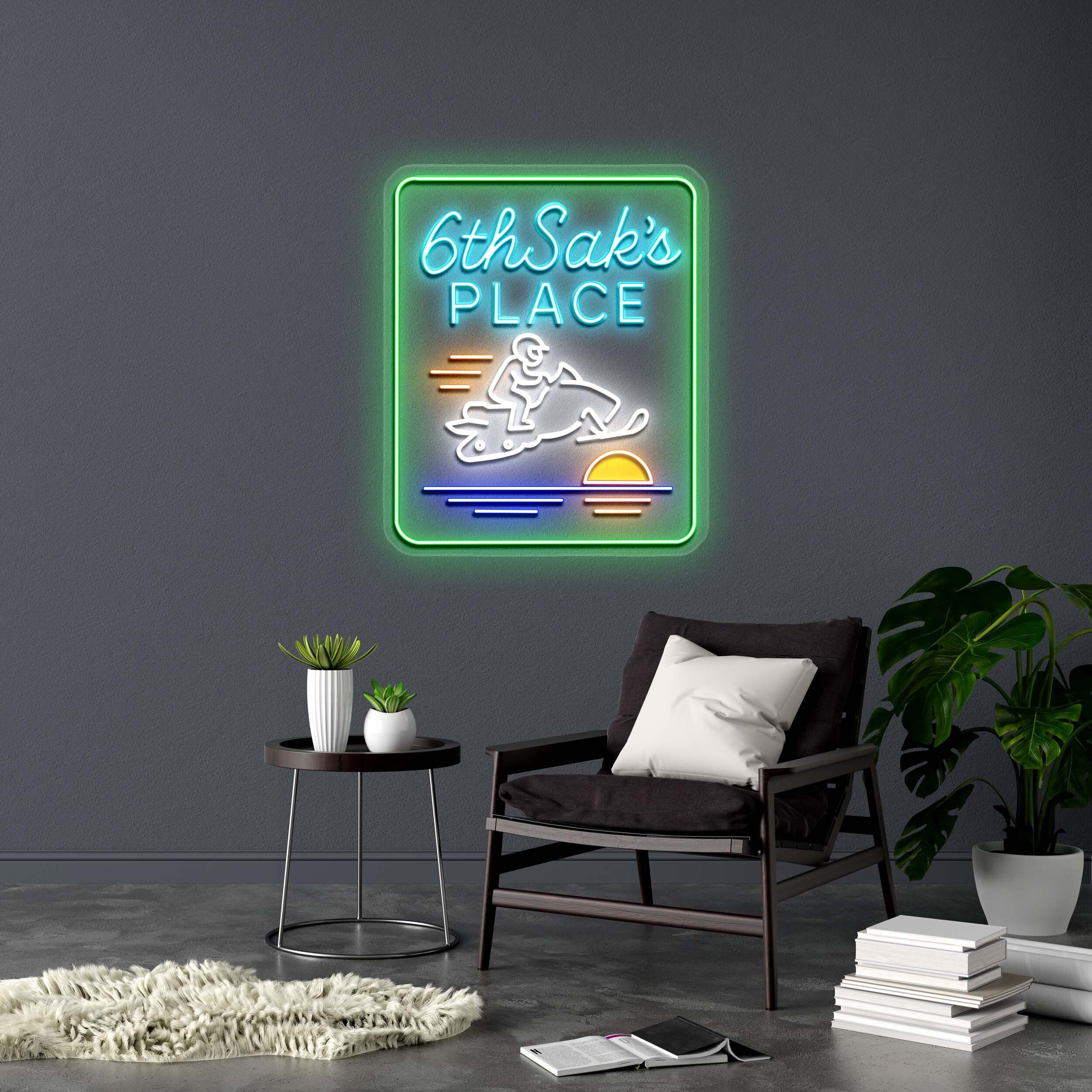 6th Sak's PLACE - Premium Neon Artwork