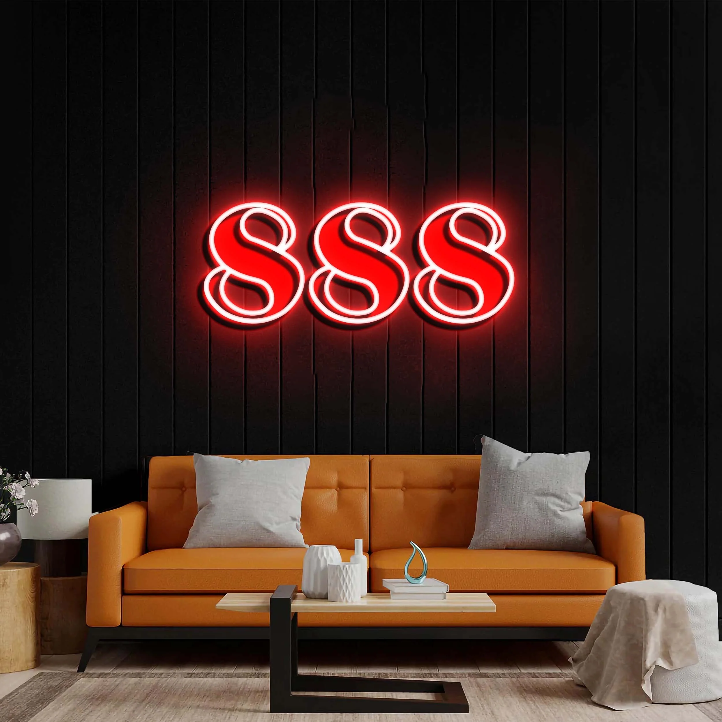 888 - Premium Neon Artwork
