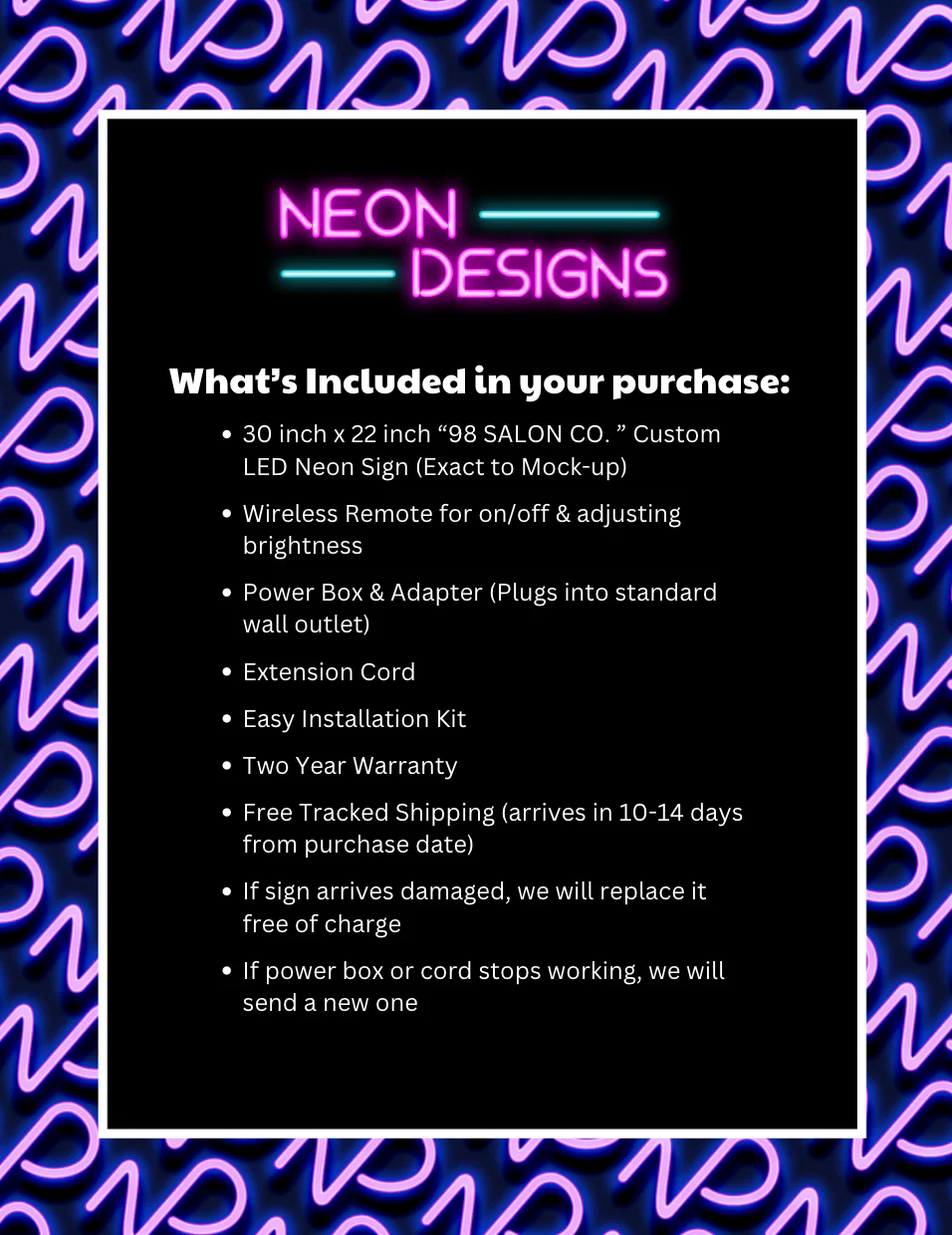 98 SALON CO. - Premium Neon Artwork - Image 5