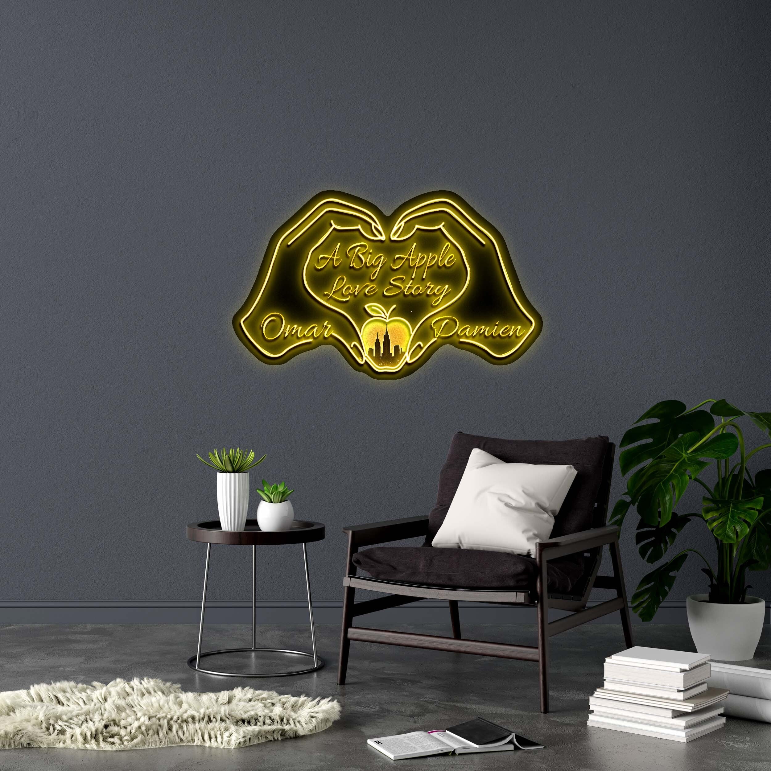 A Big Apple Love Story - Premium Neon Artwork