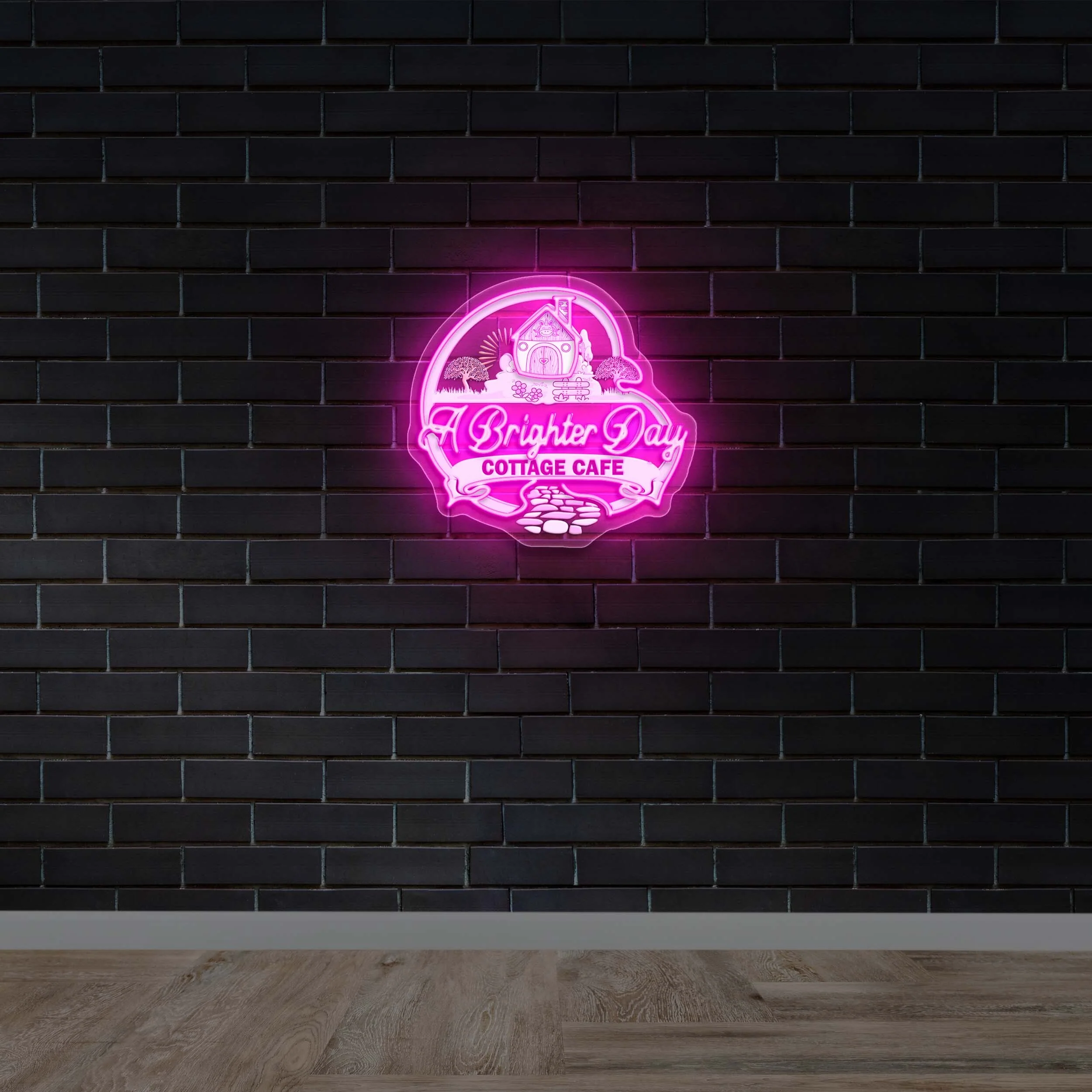 A Brighter Day Cottage Cafe - Premium Neon Artwork