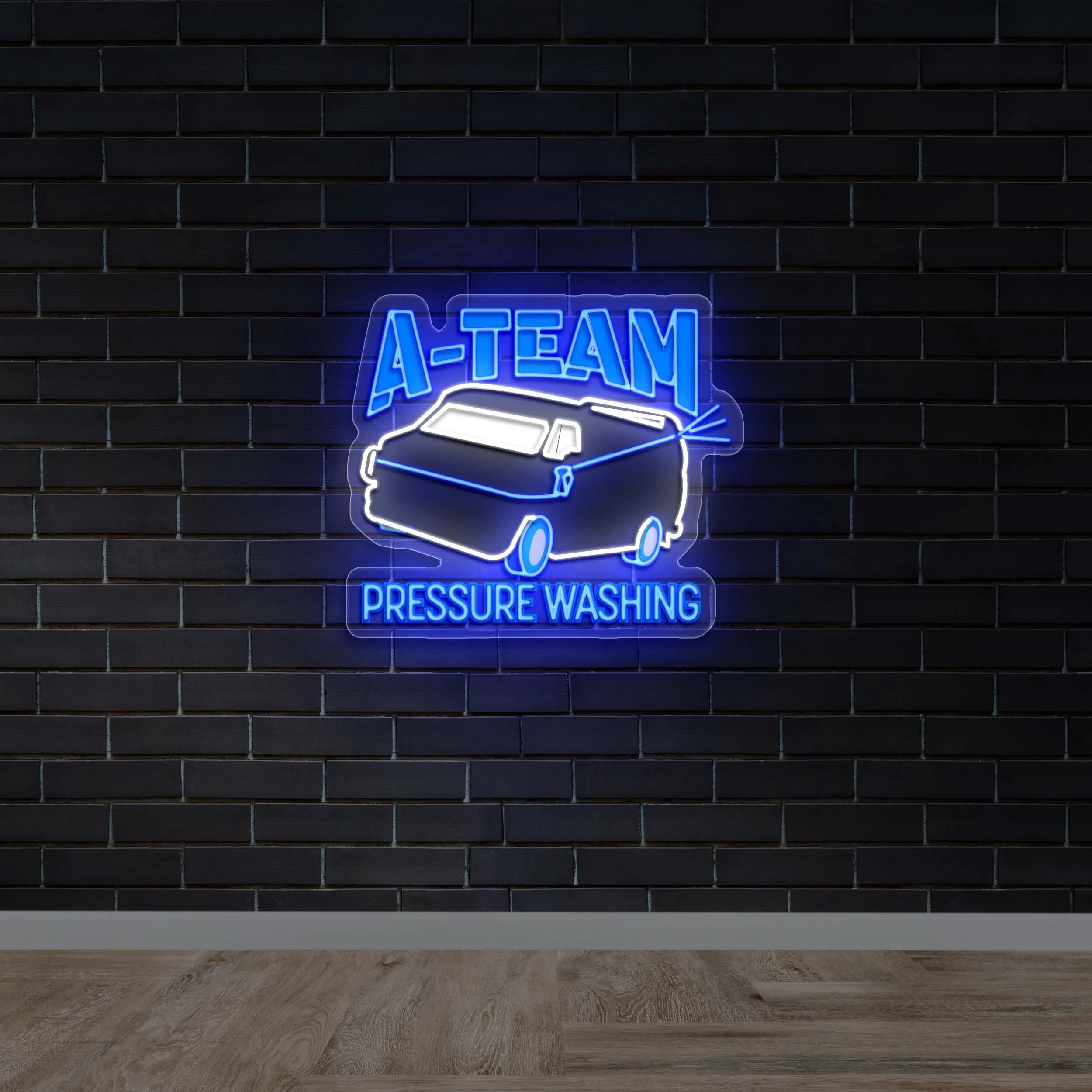 A Team Pressure Washing - Premium Neon Artwork
