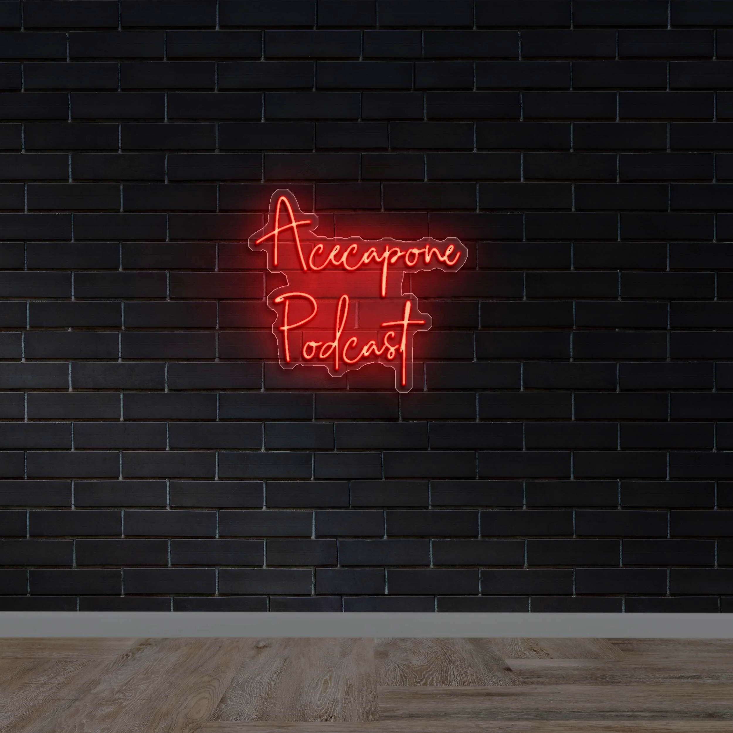 Acecapone Podcast - Premium Neon Artwork
