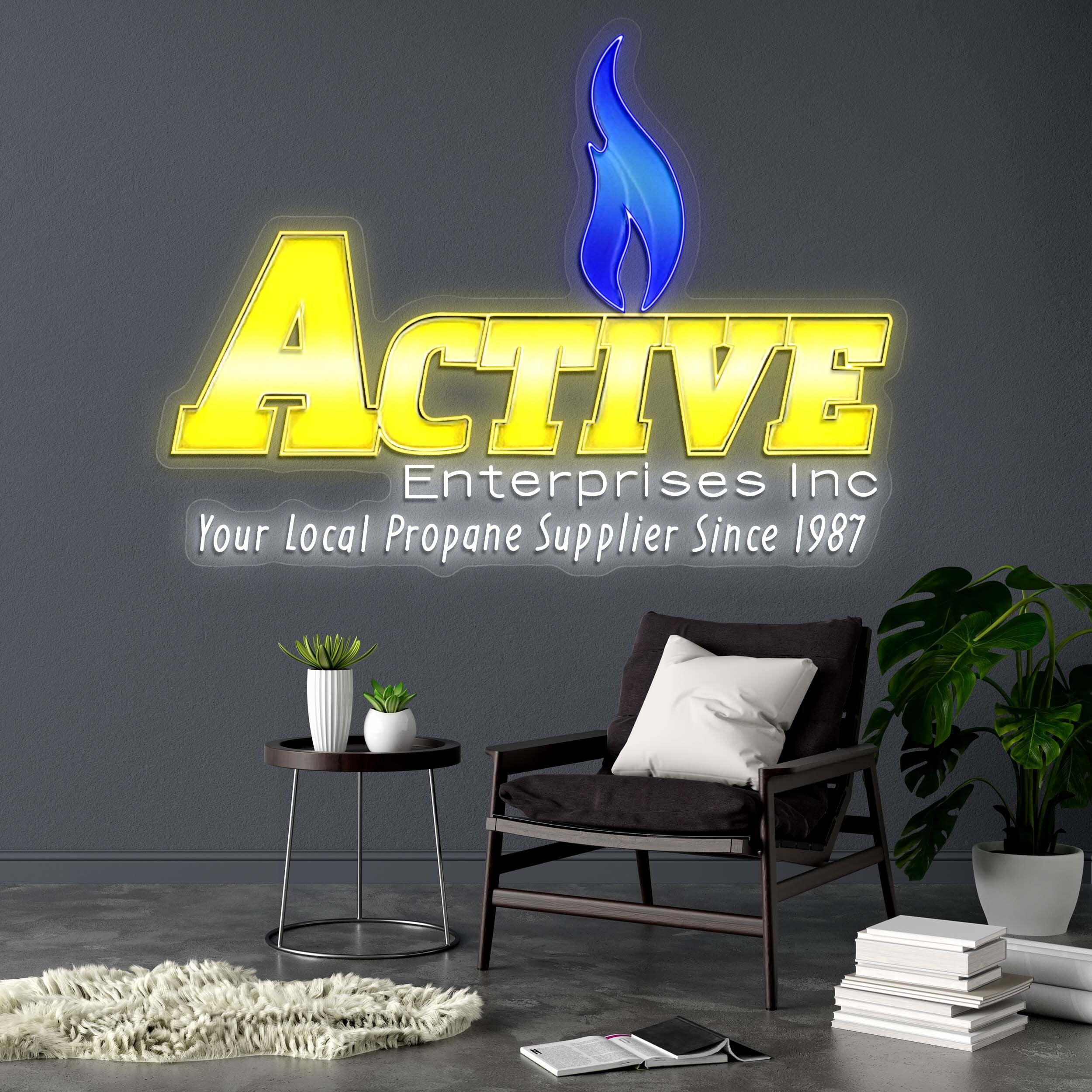 ACTIVE - Premium Neon Artwork