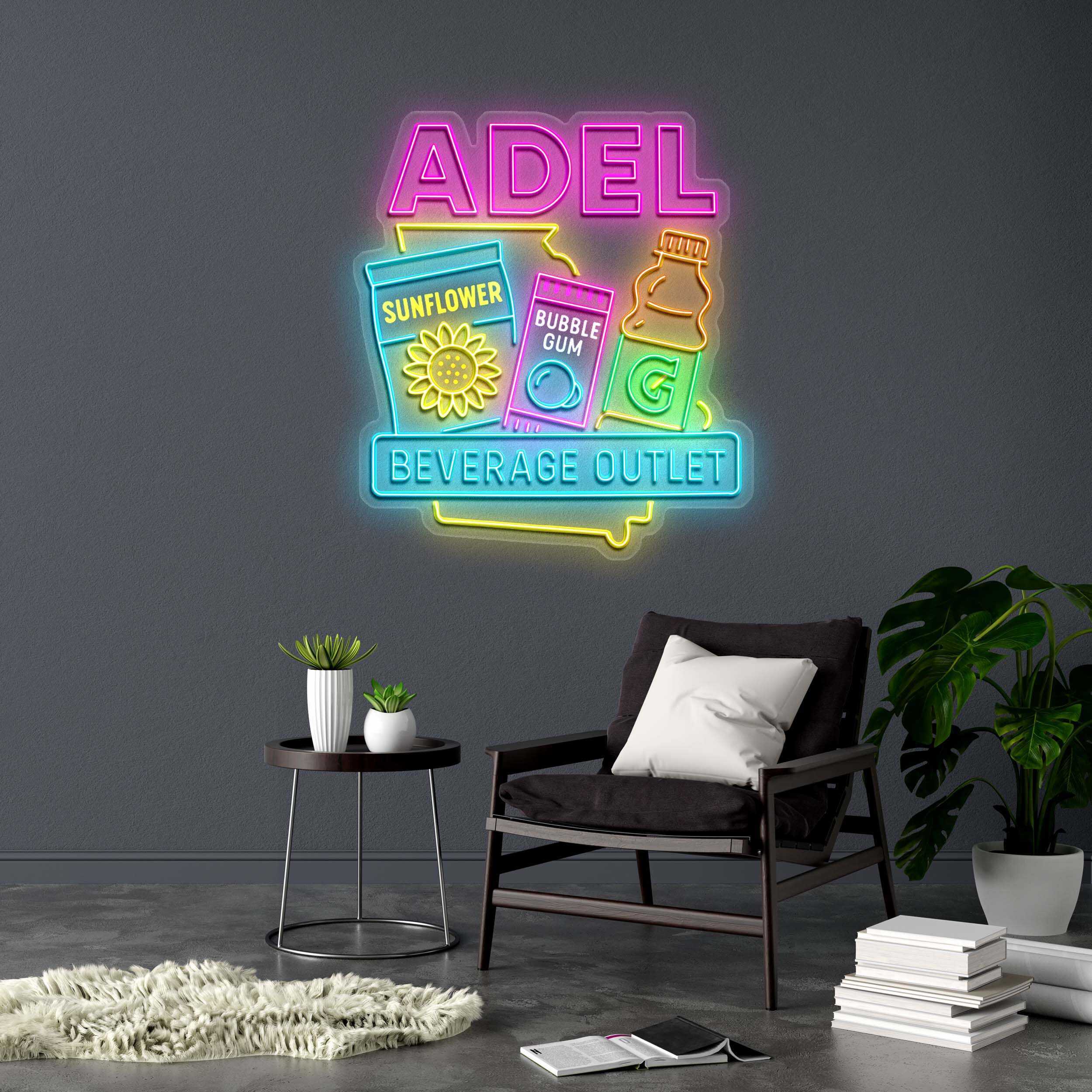 ADEL BEVERAGE OUTLET - Premium Neon Artwork