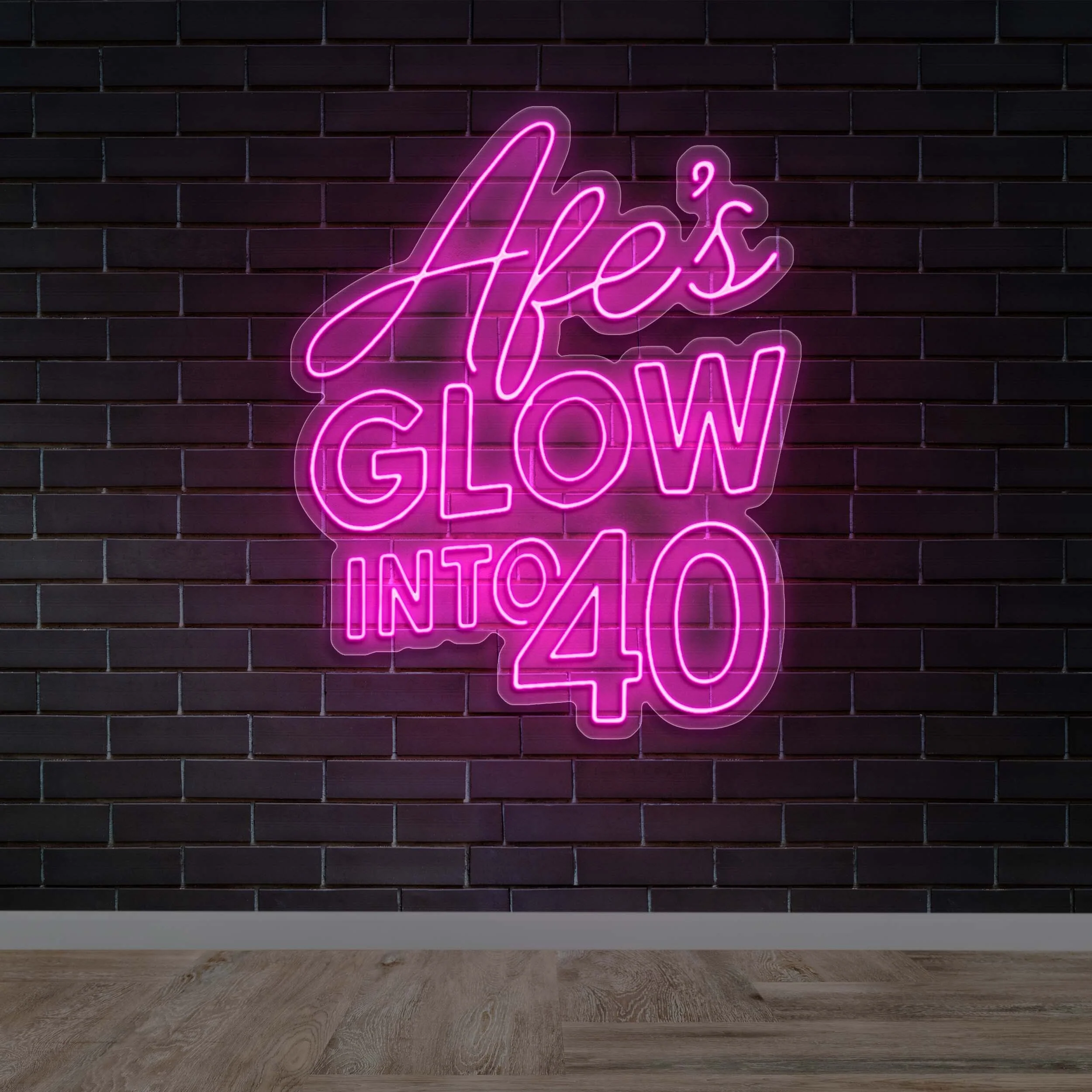 Afe's GLOW INTO 40 - Premium Neon Artwork