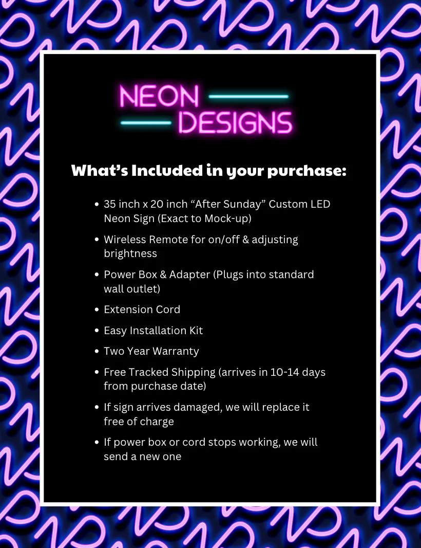After Sunday - Premium Neon Artwork - Image 2