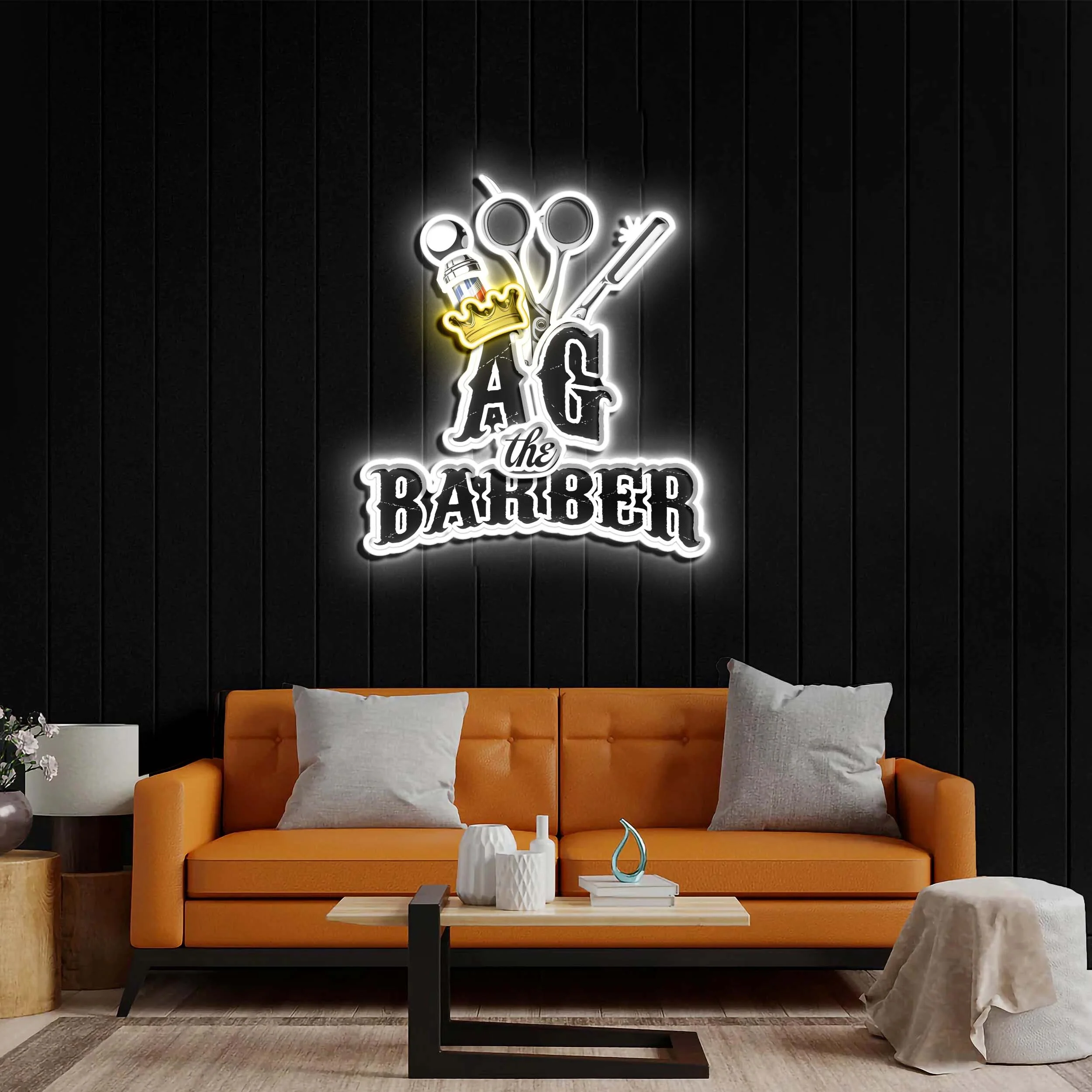 AG the Barber - Premium Neon Artwork