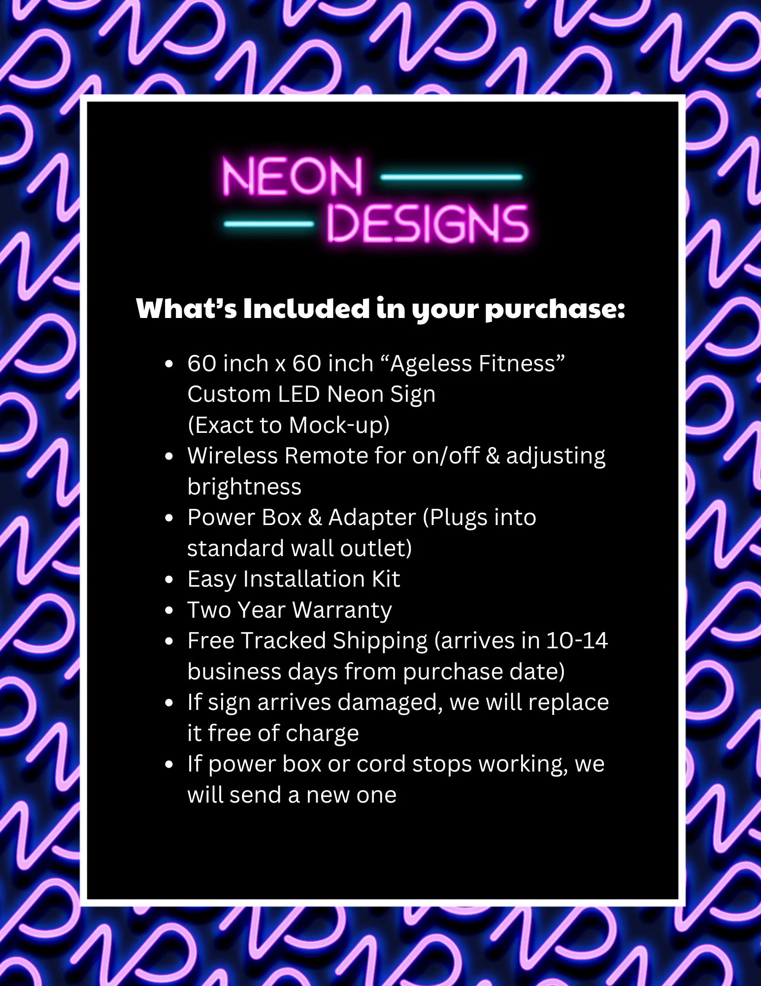 Ageless Fitness - Premium Neon Artwork - Image 2
