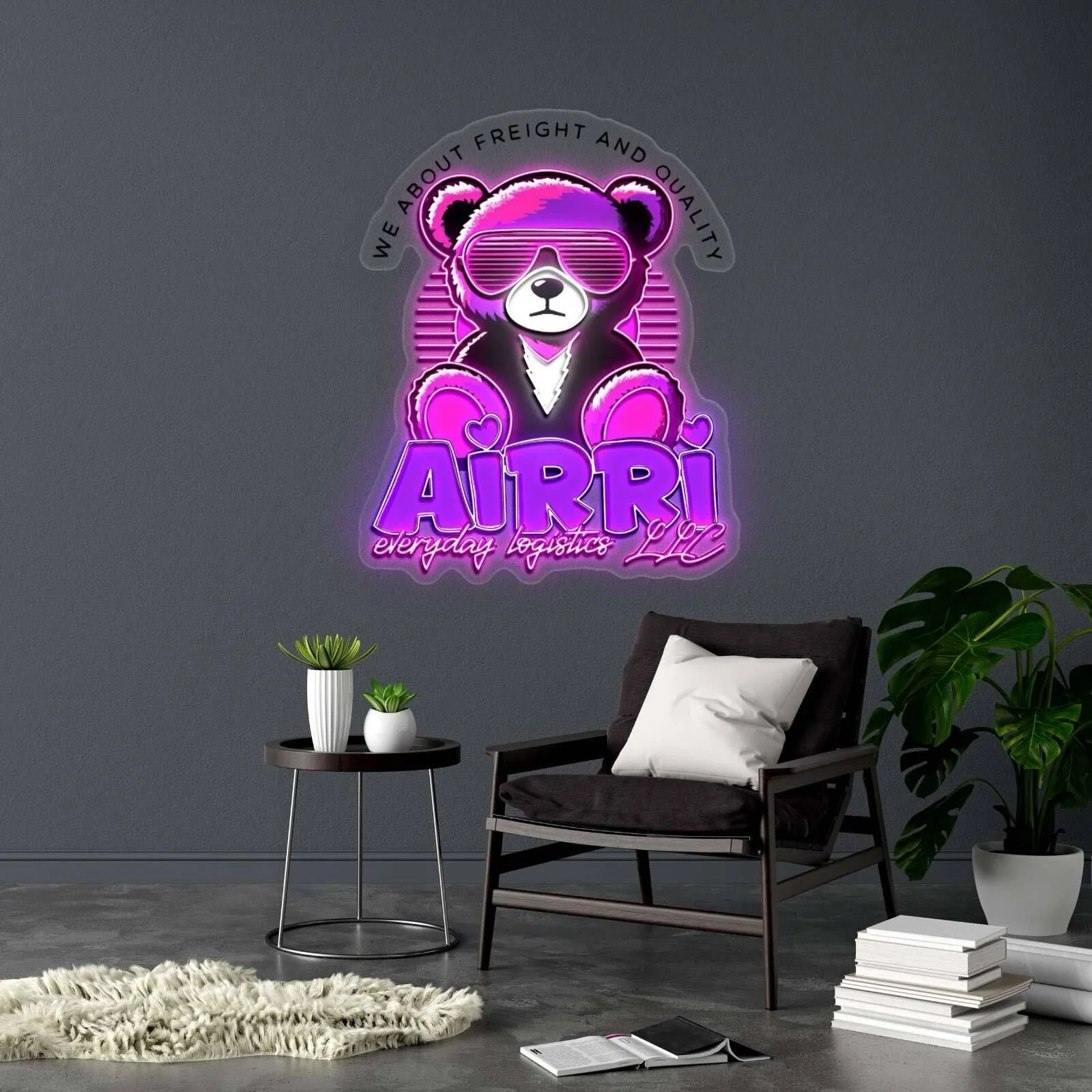 AIRRI Everyday Logistics LLC - Premium Neon Artwork