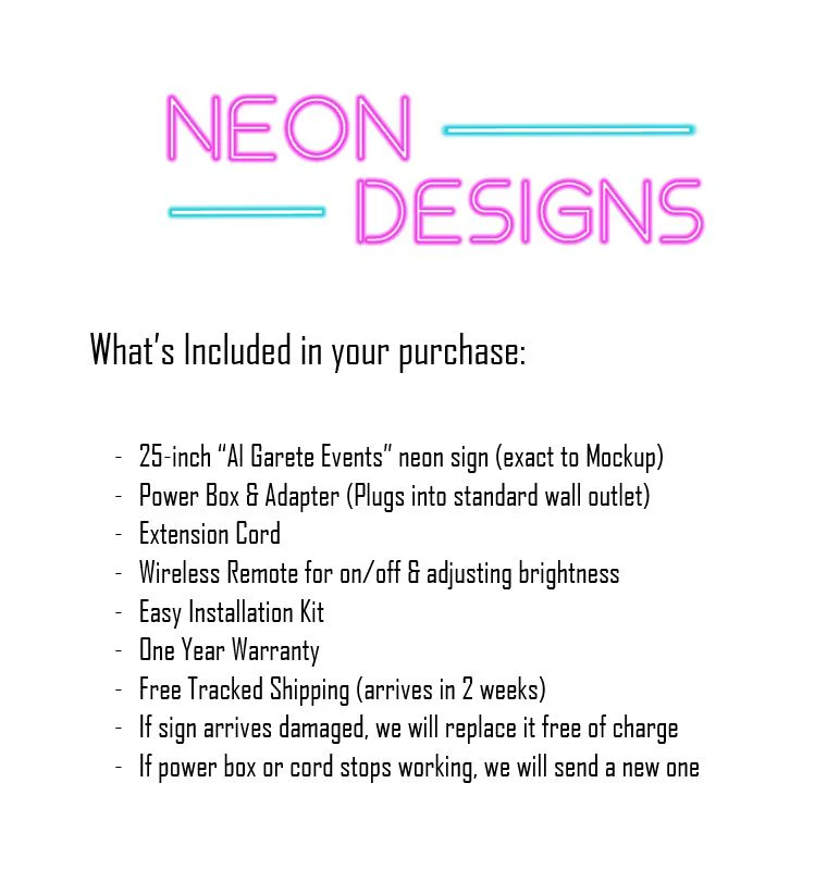 Al Garete Events - Premium Neon Artwork - Image 2