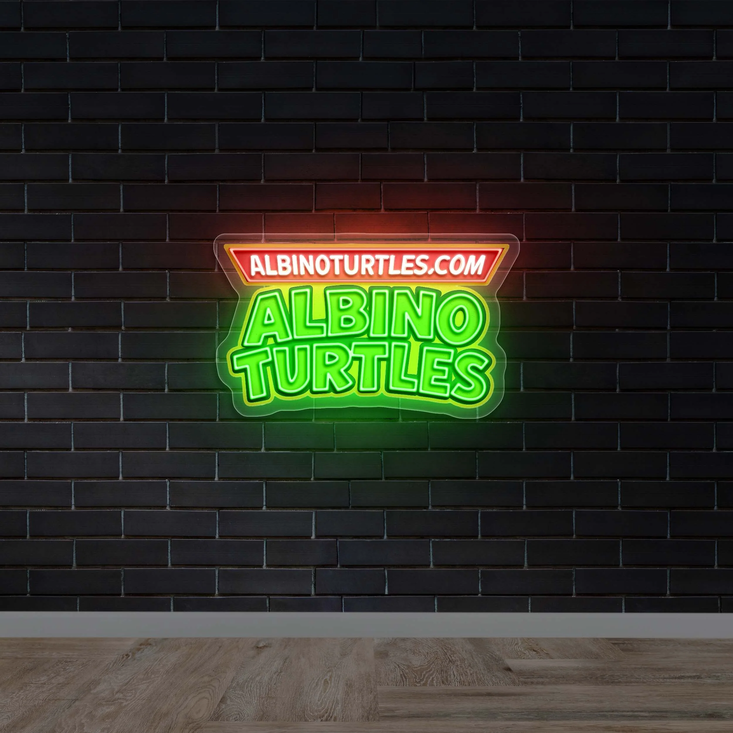 ALBINO TURTLES - Premium Neon Artwork