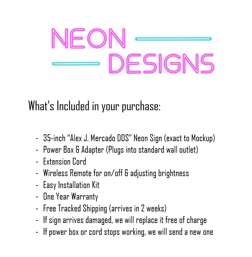 Alex J. Mercado DDS - Premium Neon Artwork - Image 2