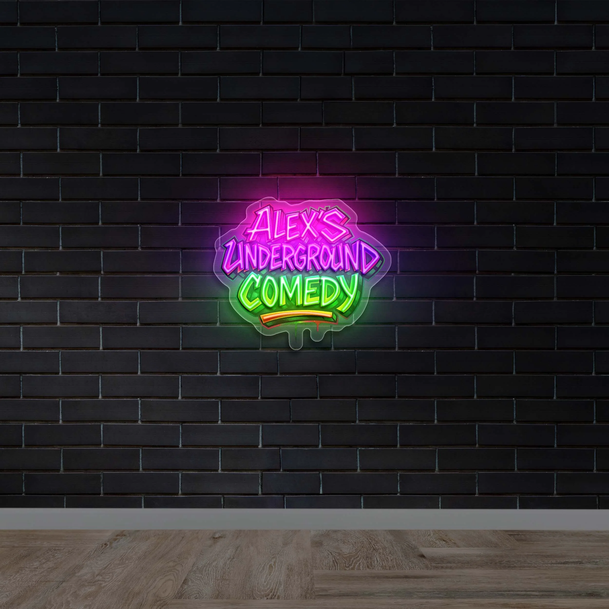 ALEX'S UNDERGROUND COMEDY - Premium Neon Artwork
