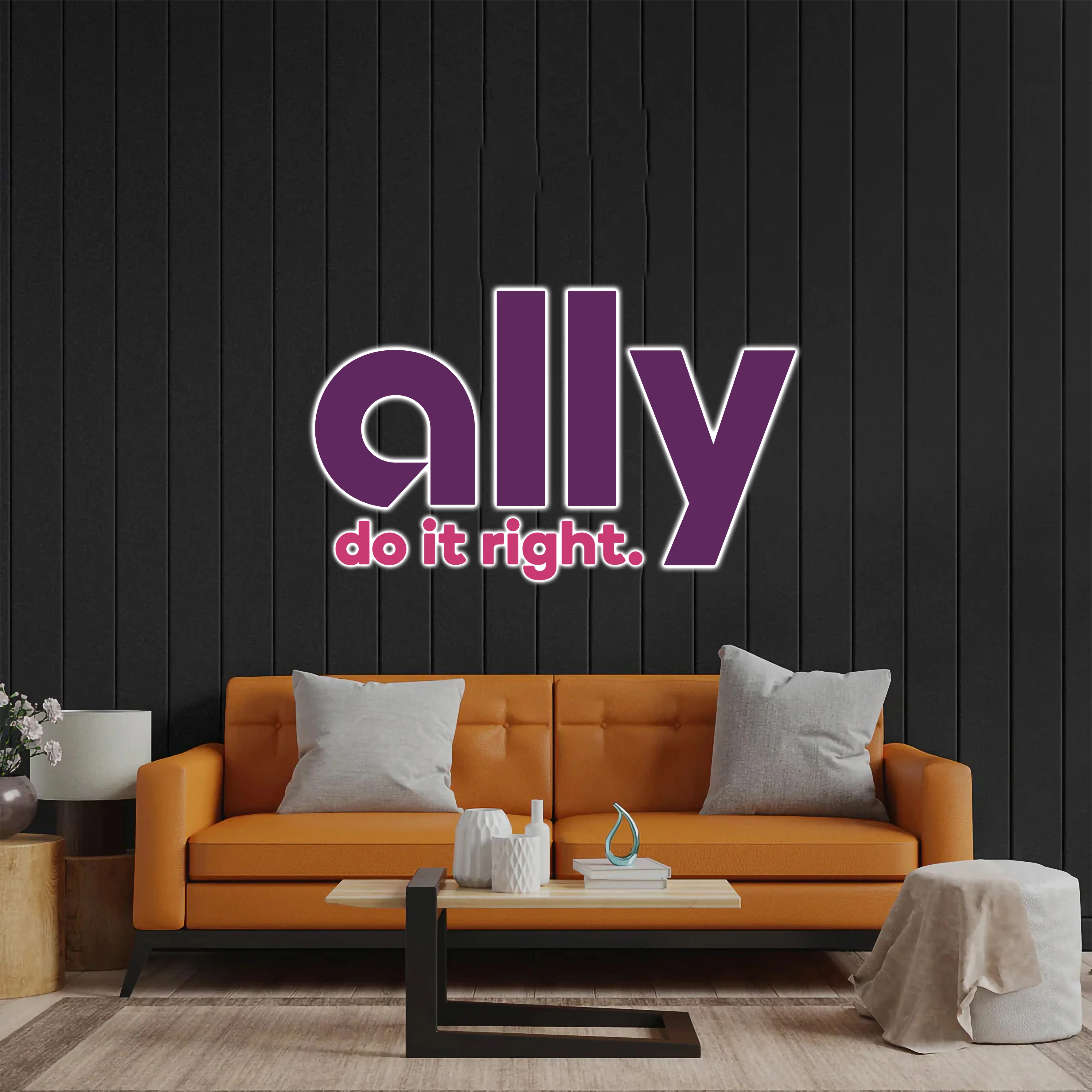 ally do it right. - Premium Neon Artwork