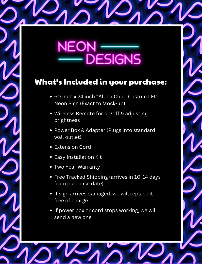 Alpha Chic - Premium Neon Artwork - Image 2
