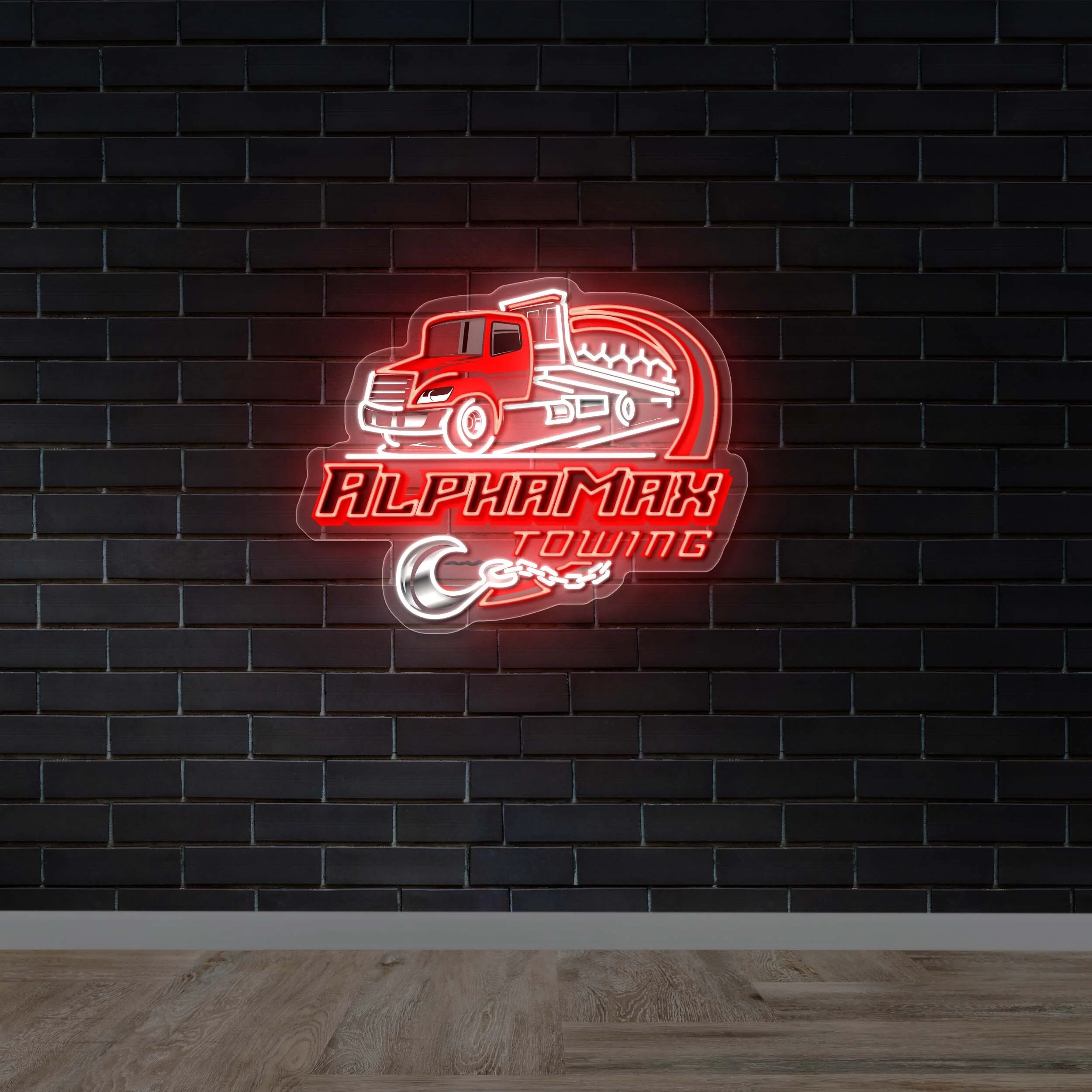 AlphaMax Towing - Premium Neon Artwork