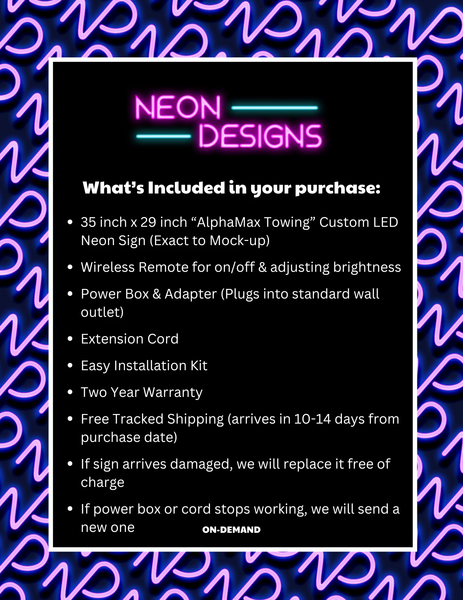 AlphaMax Towing - Premium Neon Artwork - Image 2