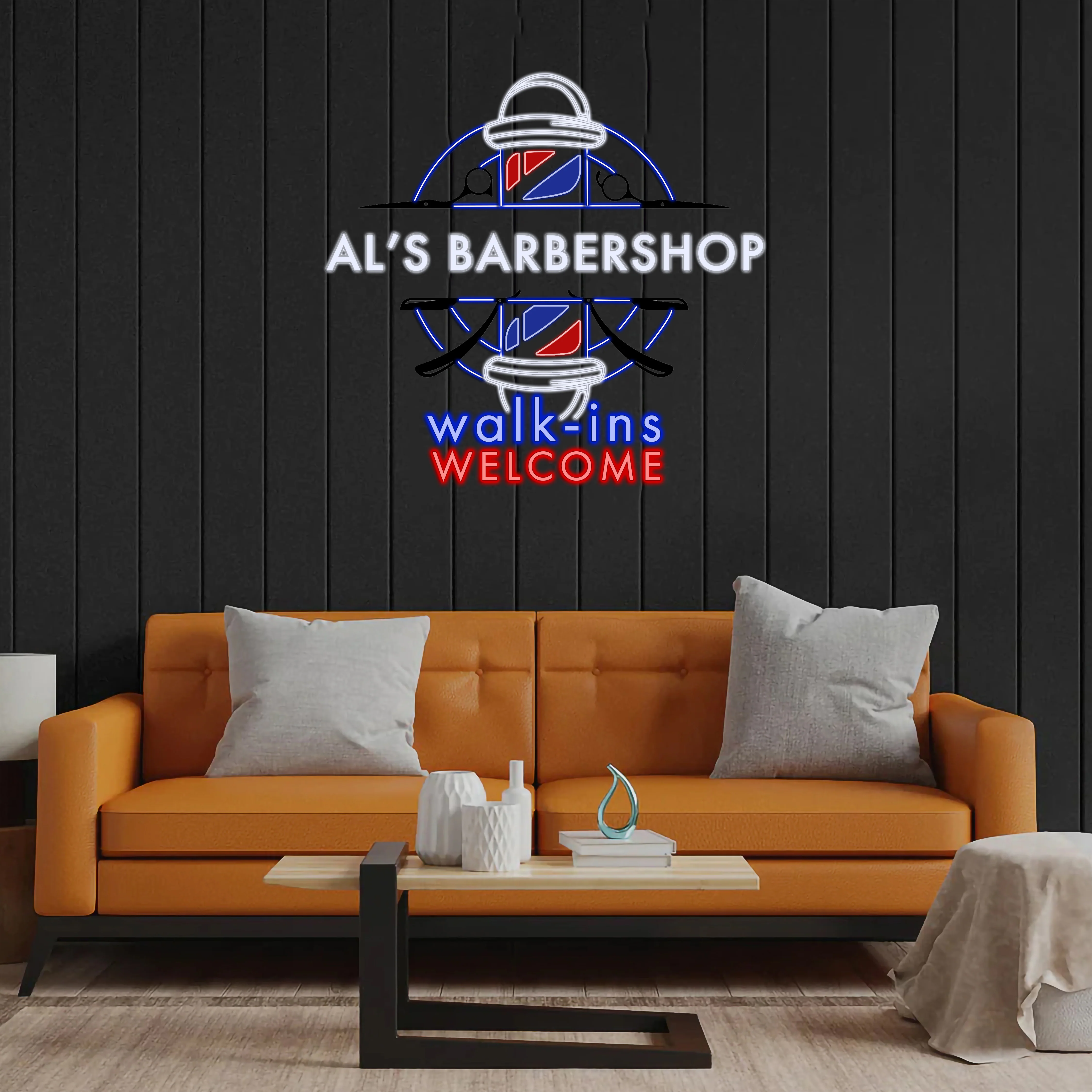 Al's Barbershop - Premium Neon Artwork