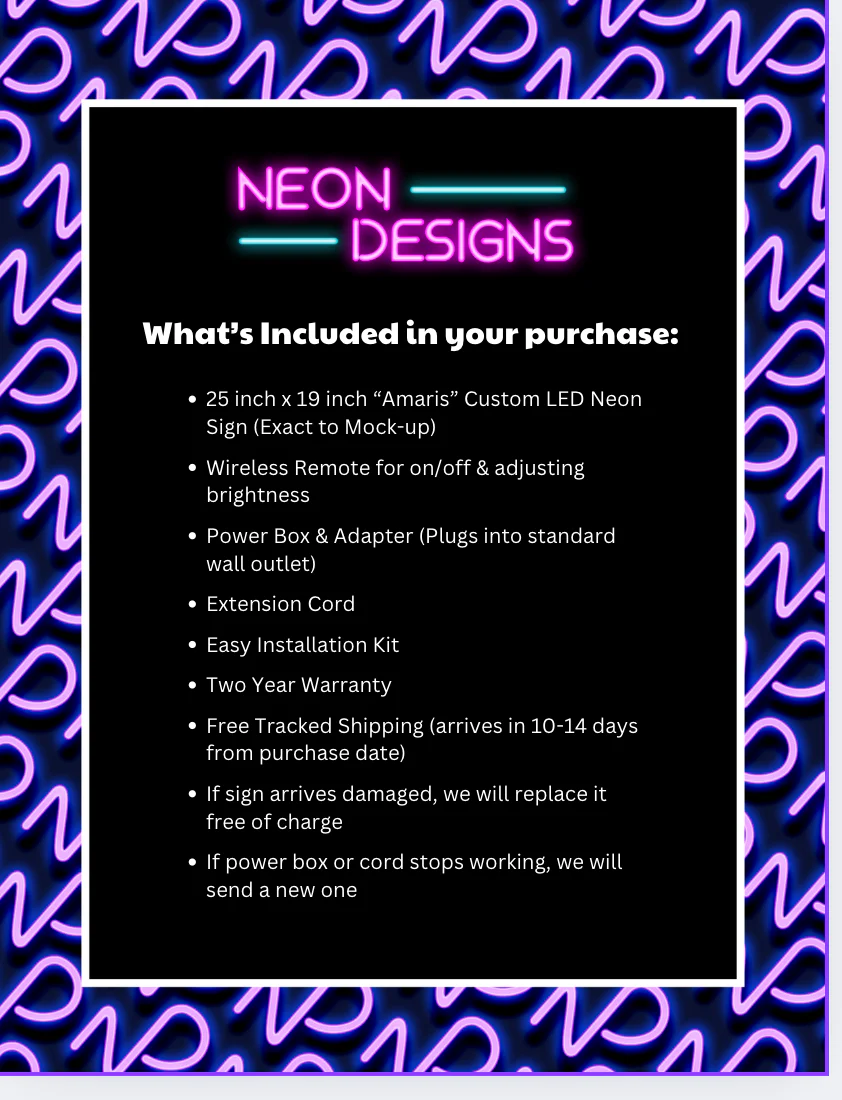 Amaris - Premium Neon Artwork - Image 2