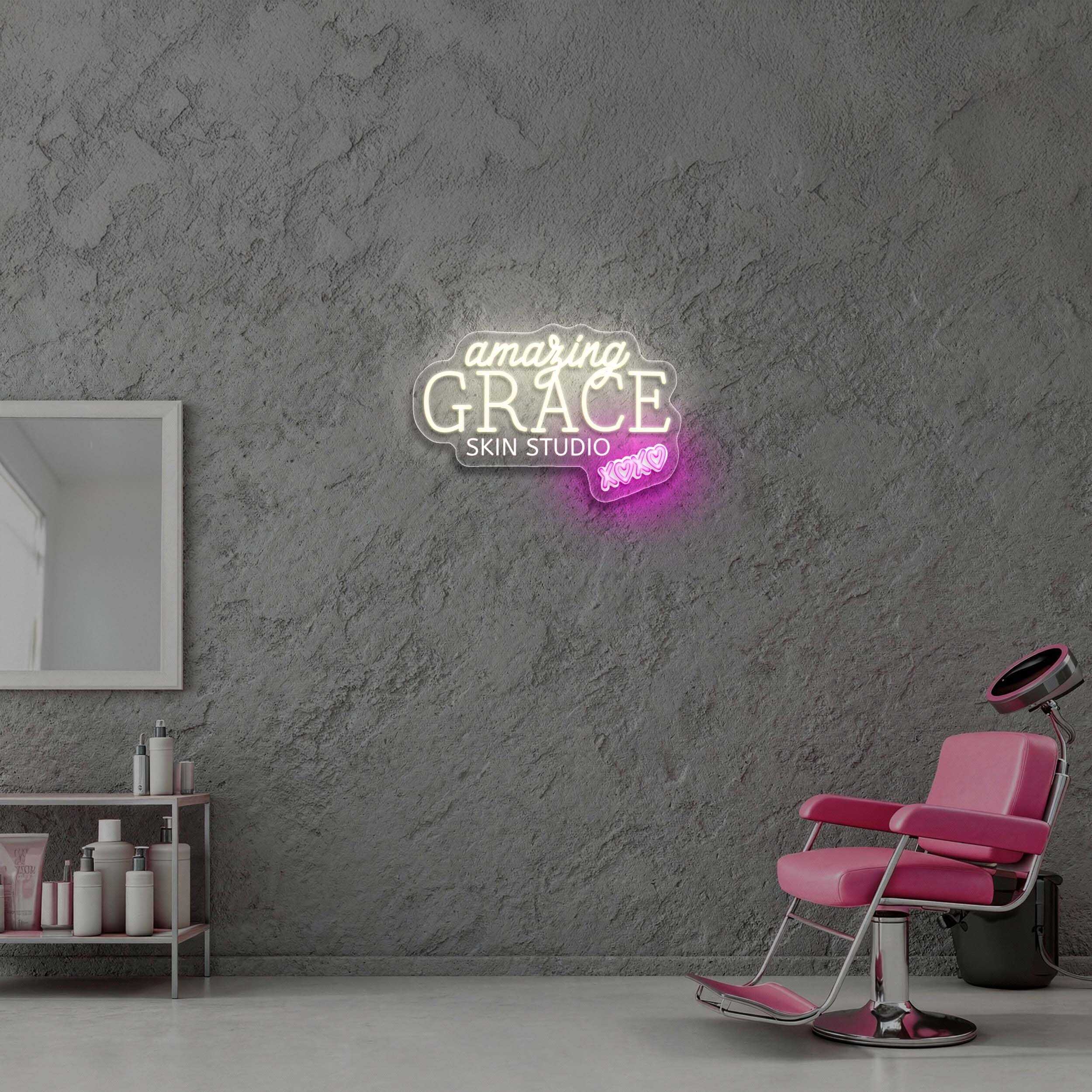 Amazing Grace Skin Studio - Premium Neon Artwork