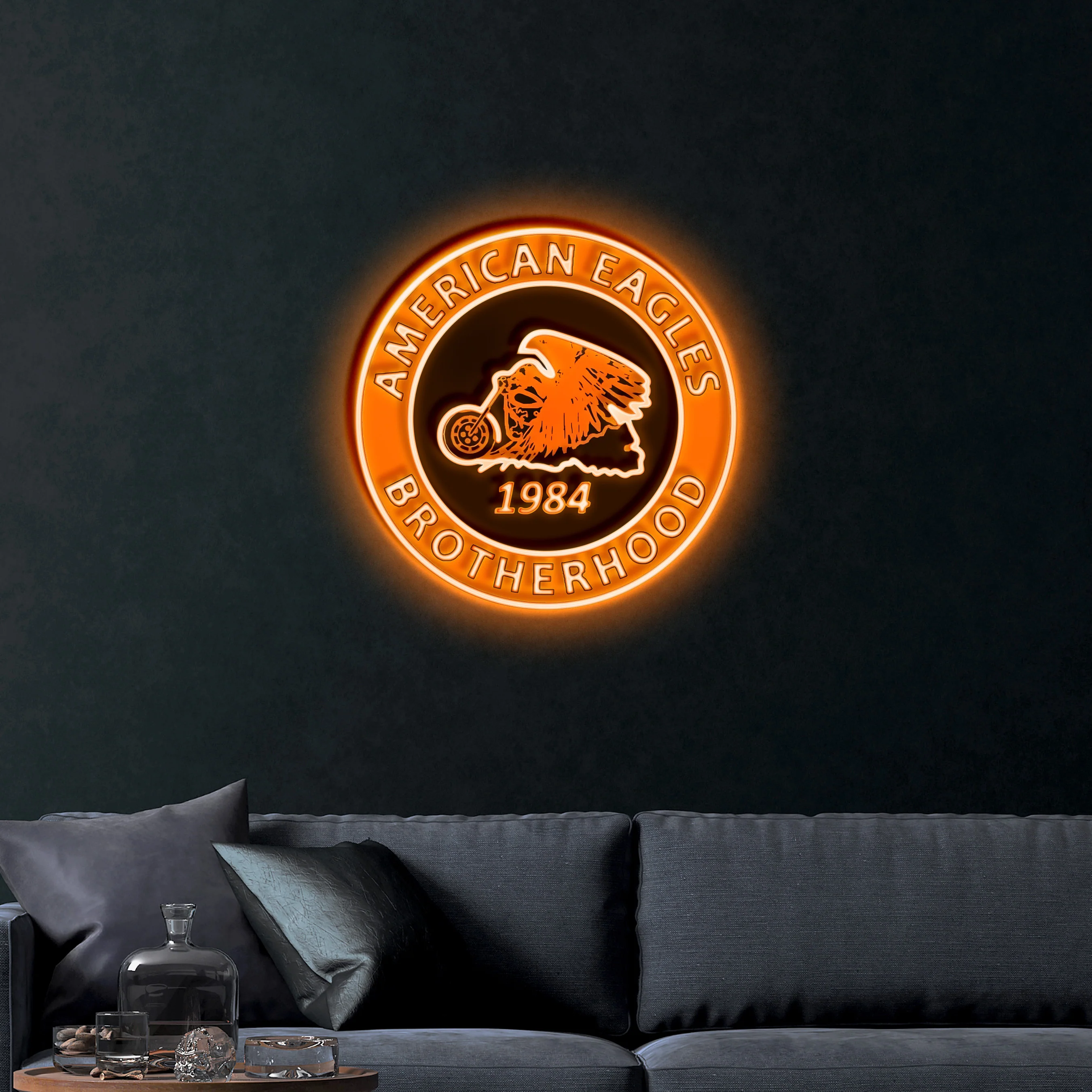 American Eagles Brotherhood – Premium Neon Artwork