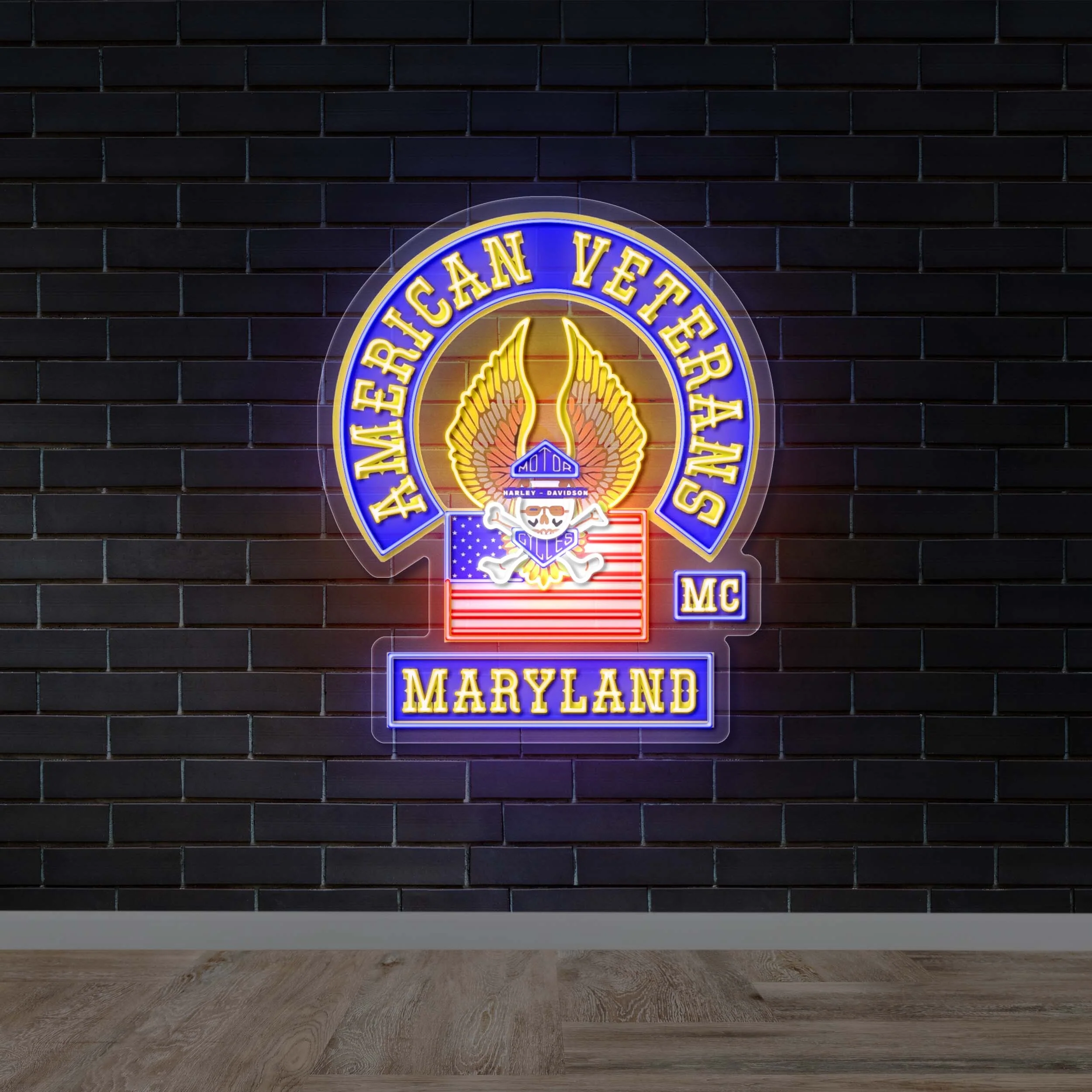 AMERICAN VETERANS MARYLAND - Premium Neon Artwork
