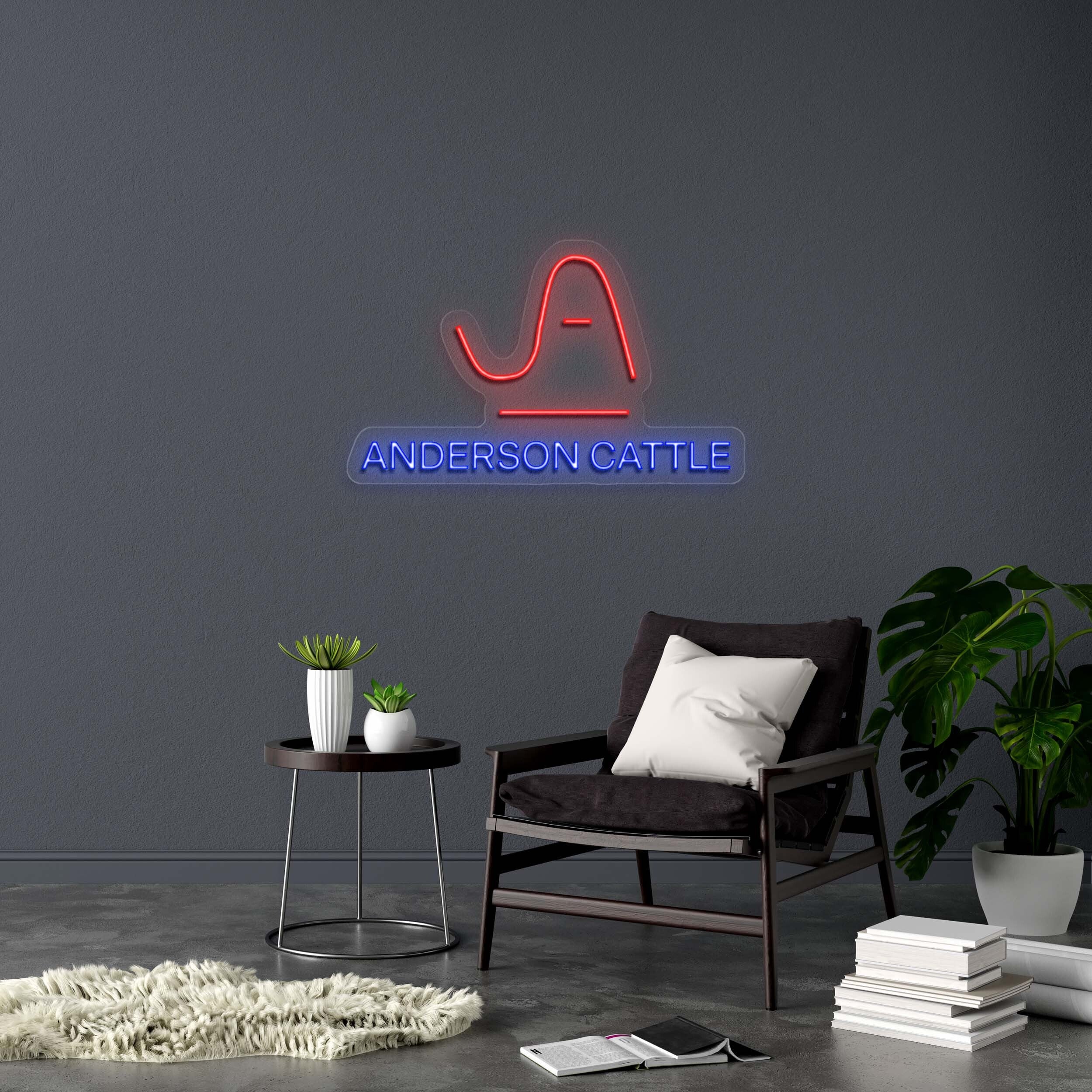 Anderson Cattle (version 2) - Premium Neon Artwork