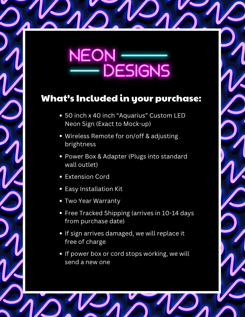 Aquarius - Premium Neon Artwork - Image 2