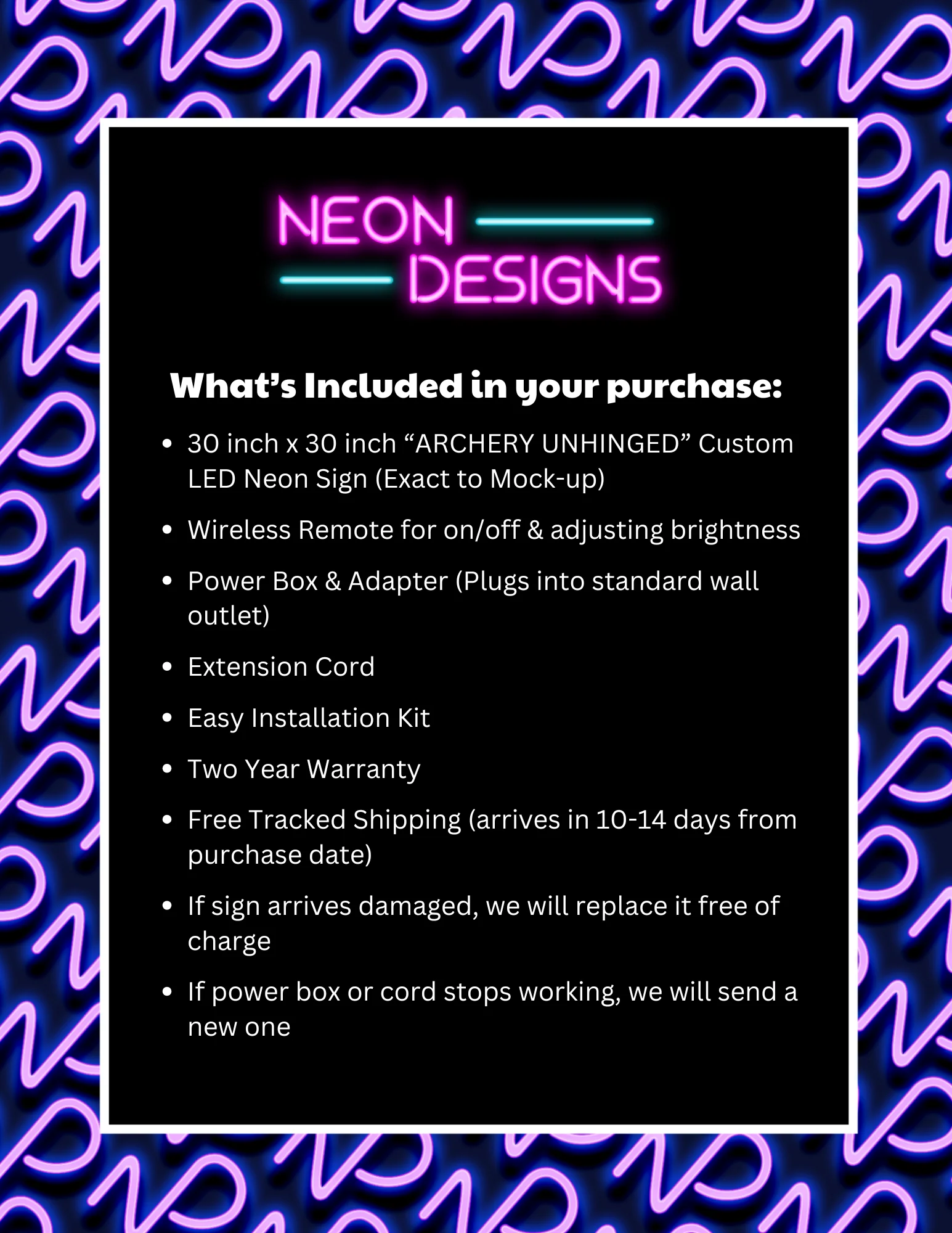 ARCHERY UNHINGED - Premium Neon Artwork - Image 2