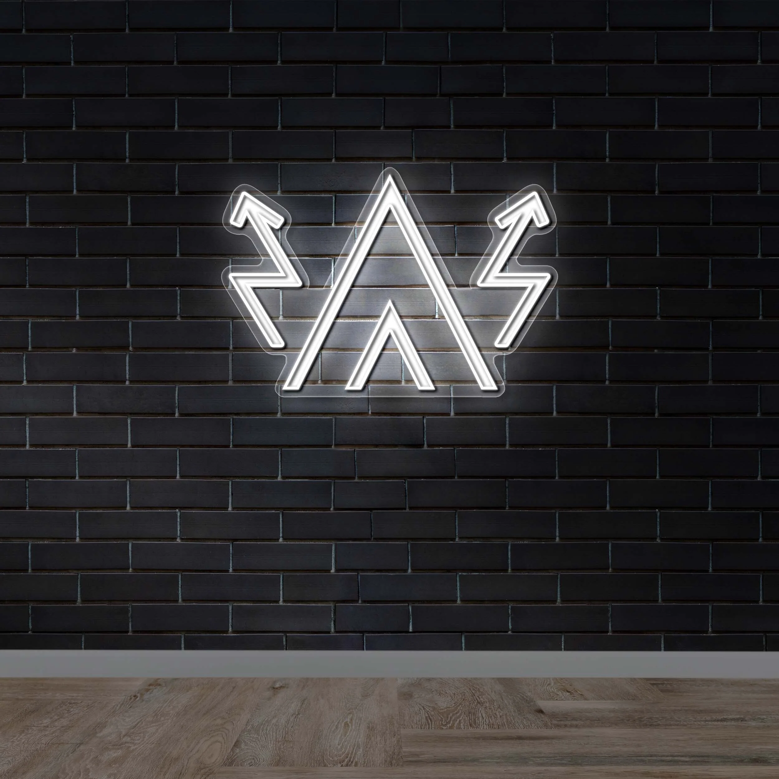 Arrow Crest Logo – Premium Neon Artwork