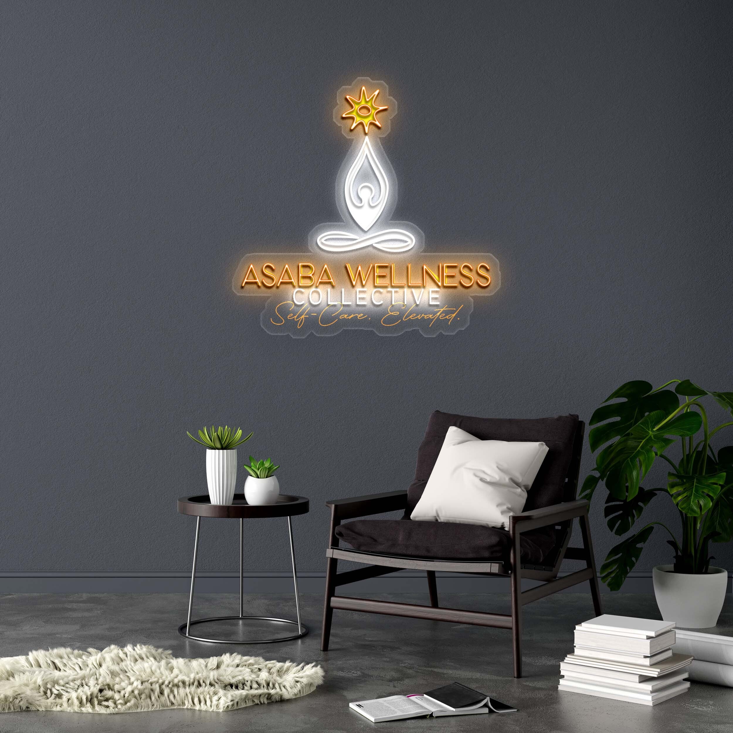 ASABA WELLNESS - Premium Neon Artwork