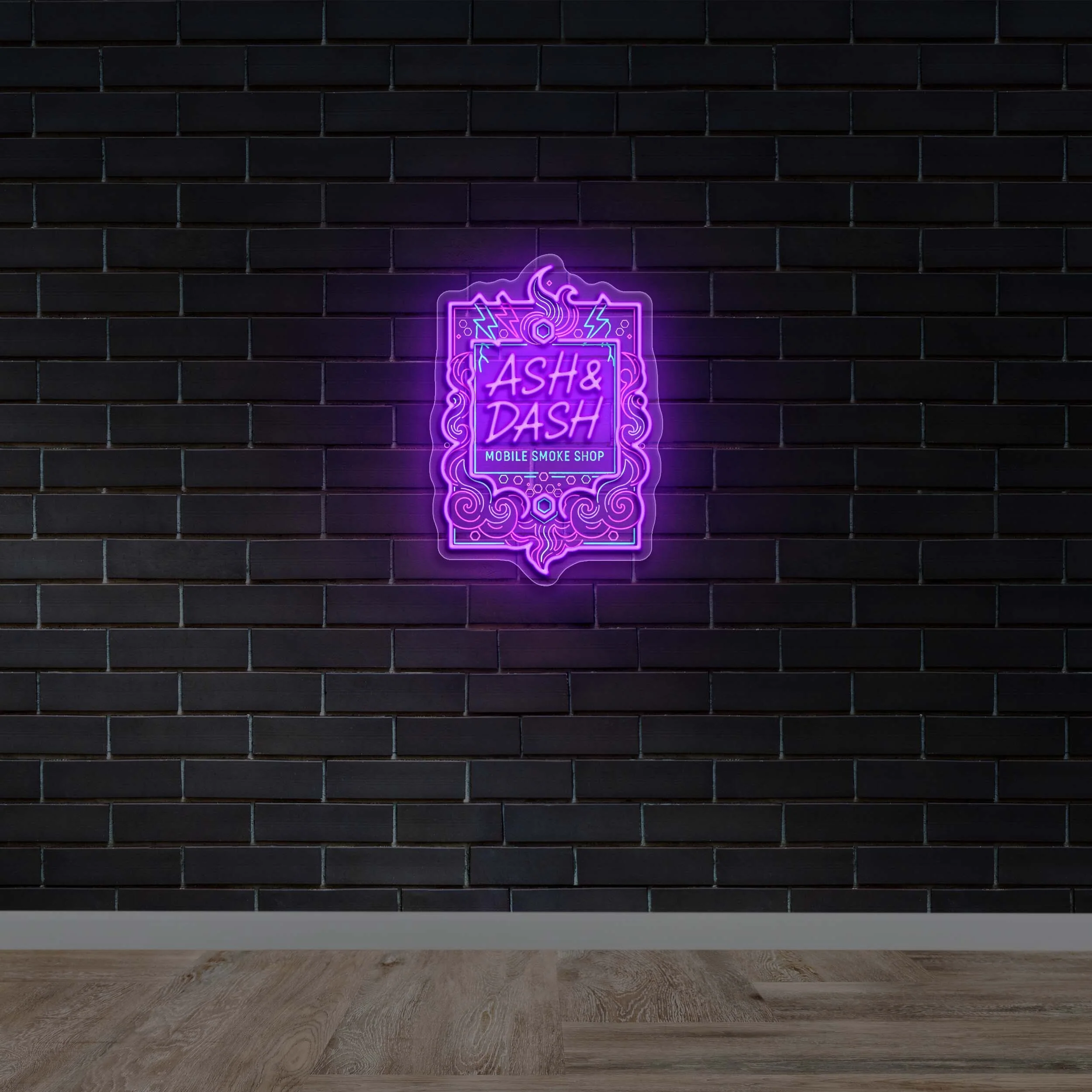 Ash & Dash Mobile Smoke Shop - Premium Neon Artwork