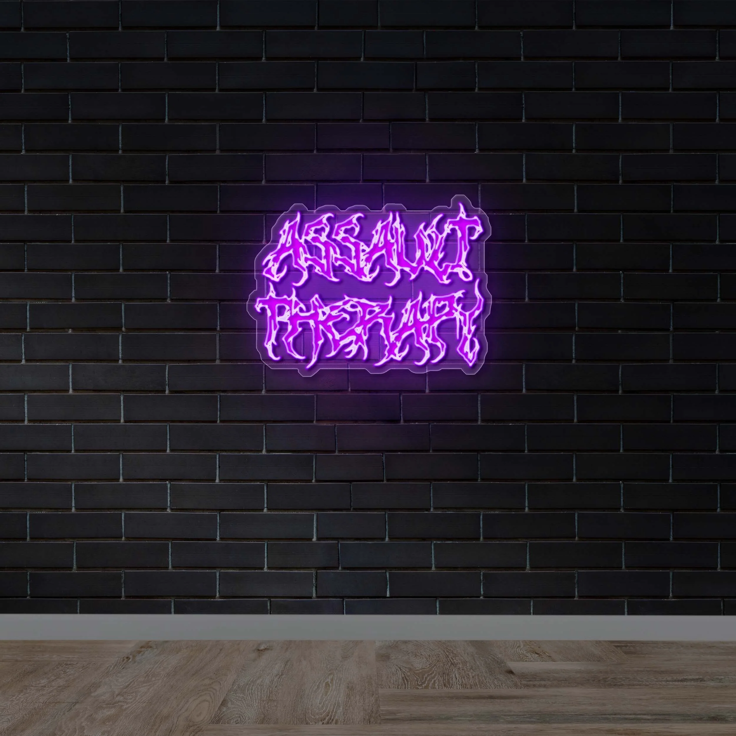 Assault Therapy (Heartless font) - Premium Neon Artwork