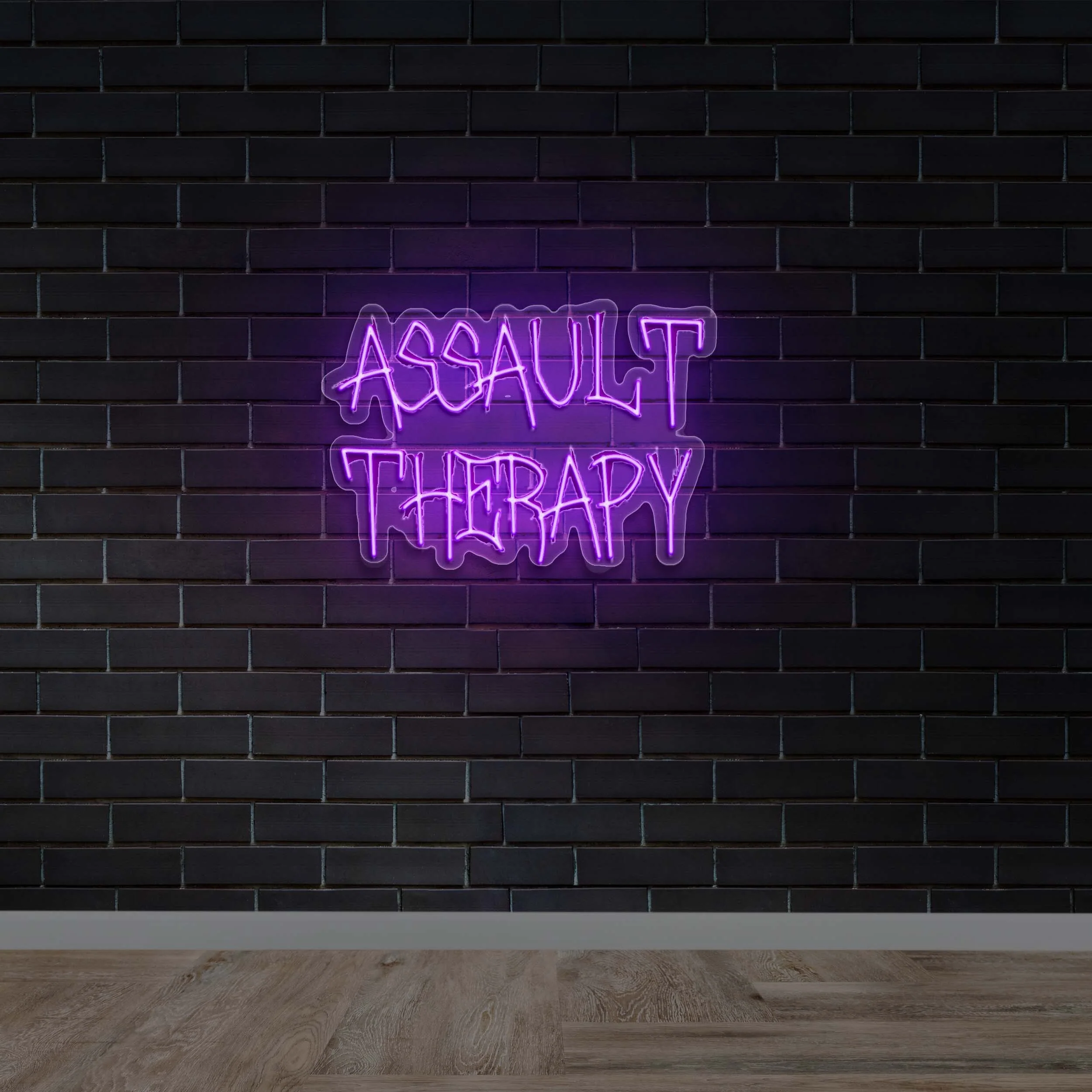 Assault Therapy (October Crow font) - Premium Neon Artwork